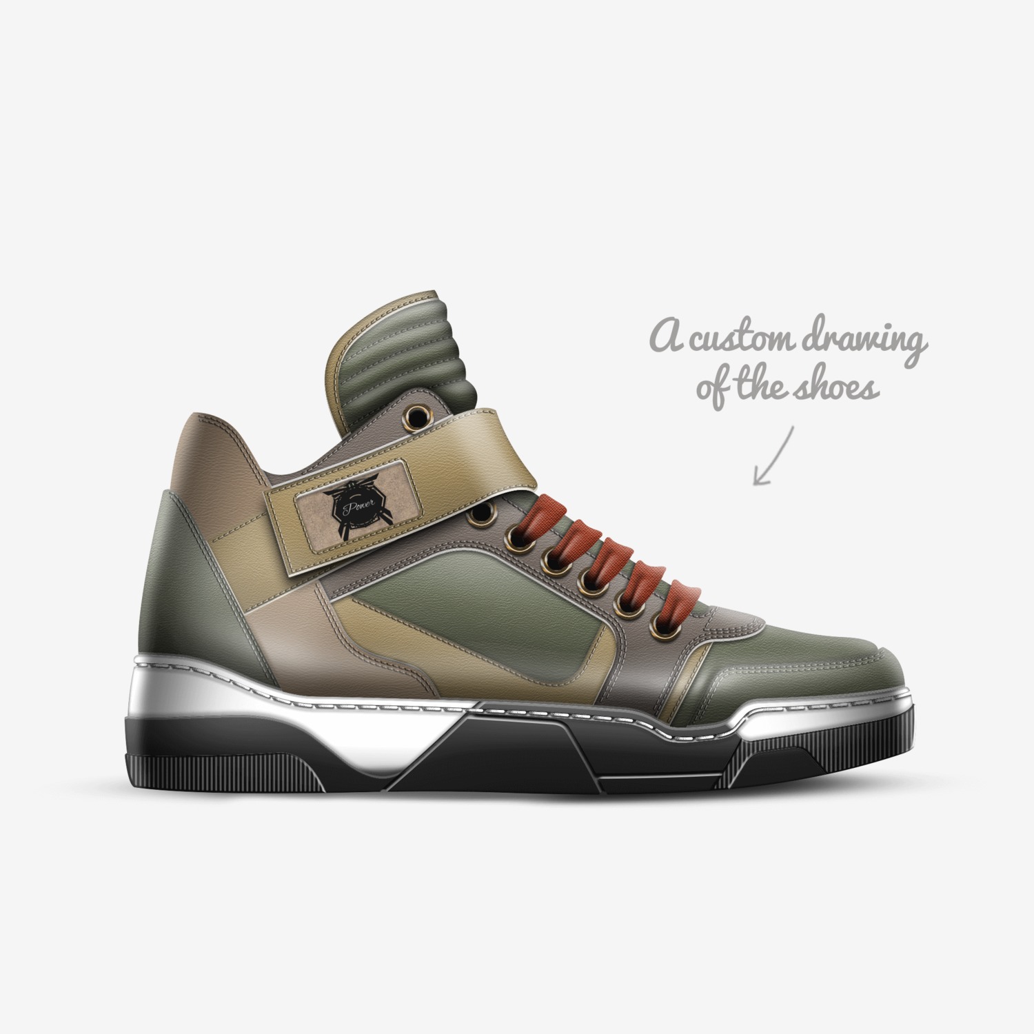 power custom made in Italy shoes by Corey Yount | Sketch view