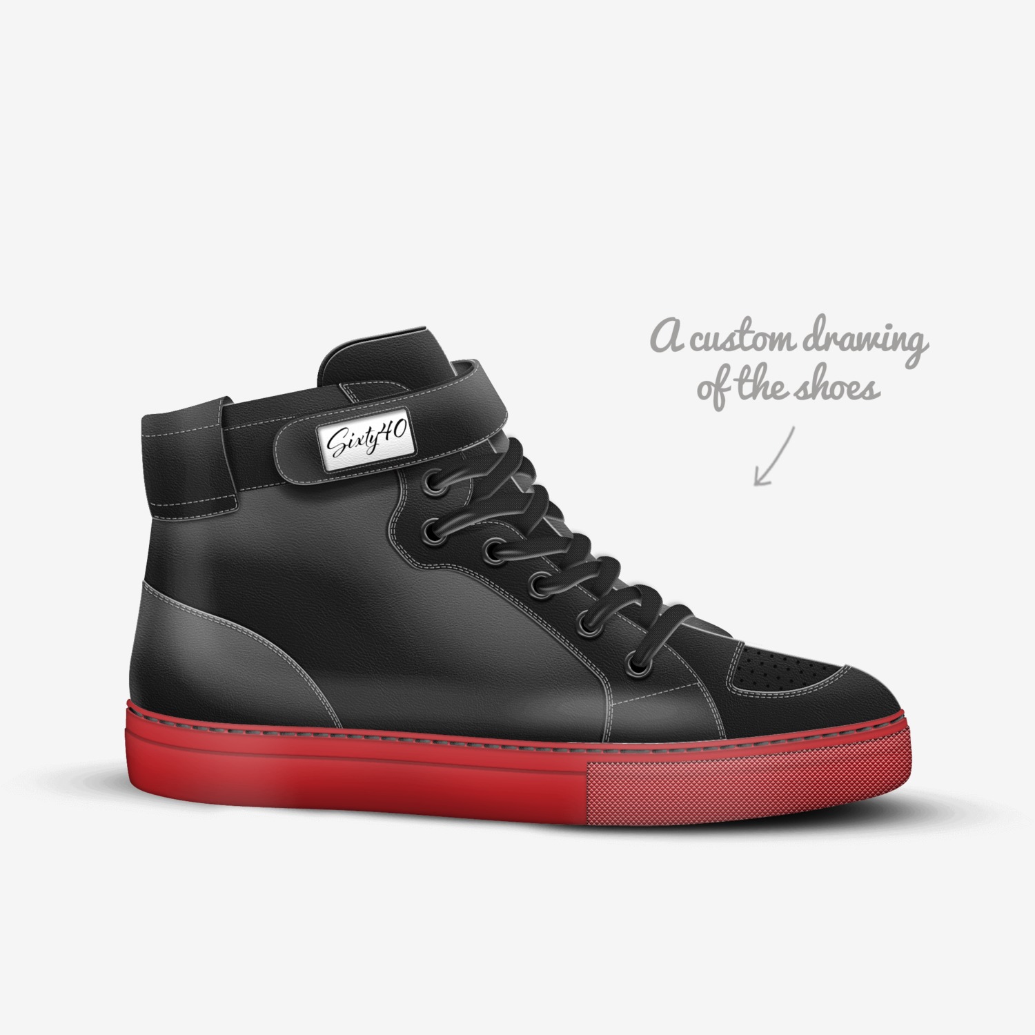 sixty40 custom made in Italy shoes by Frankie Ryan | Sketch view