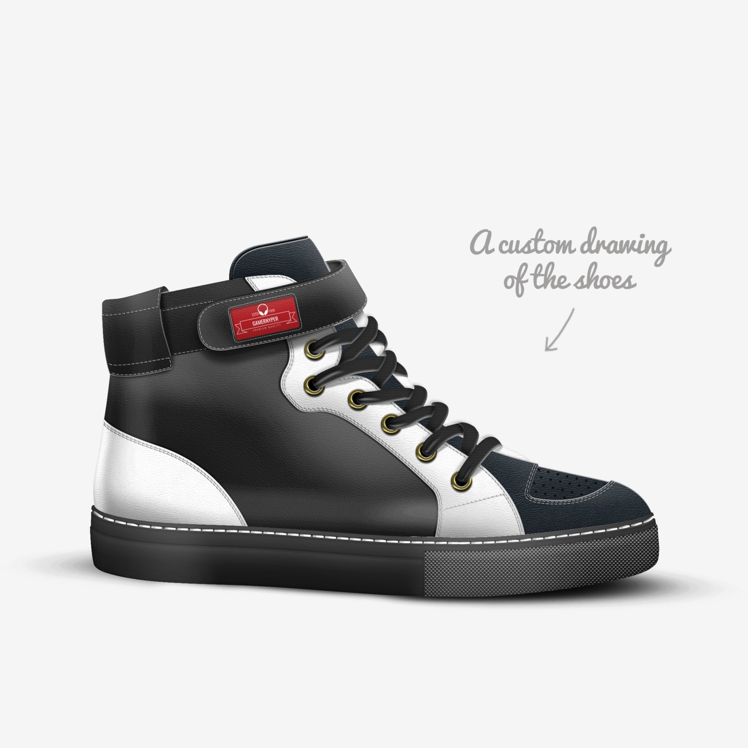 Poko custom made in Italy shoes by Taylor Leslie | Sketch view