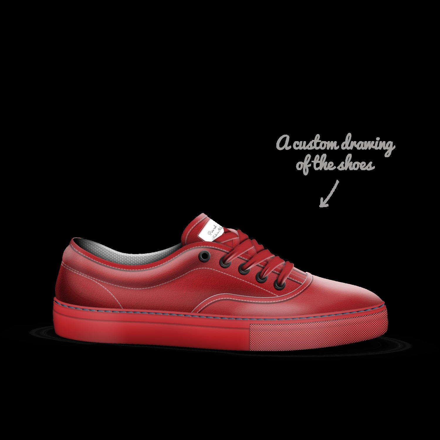 Pure red A Custom Shoe concept by Devin James