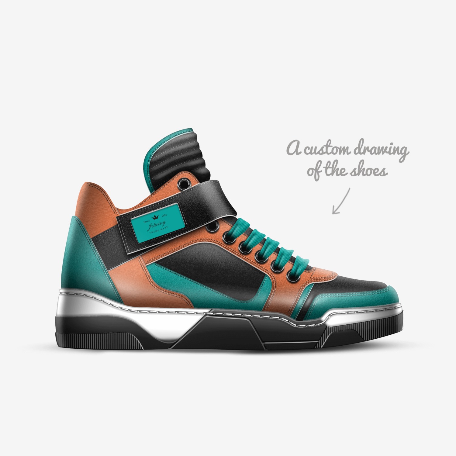 Jetwing custom made in Italy shoes by Colton Vallager | Sketch view