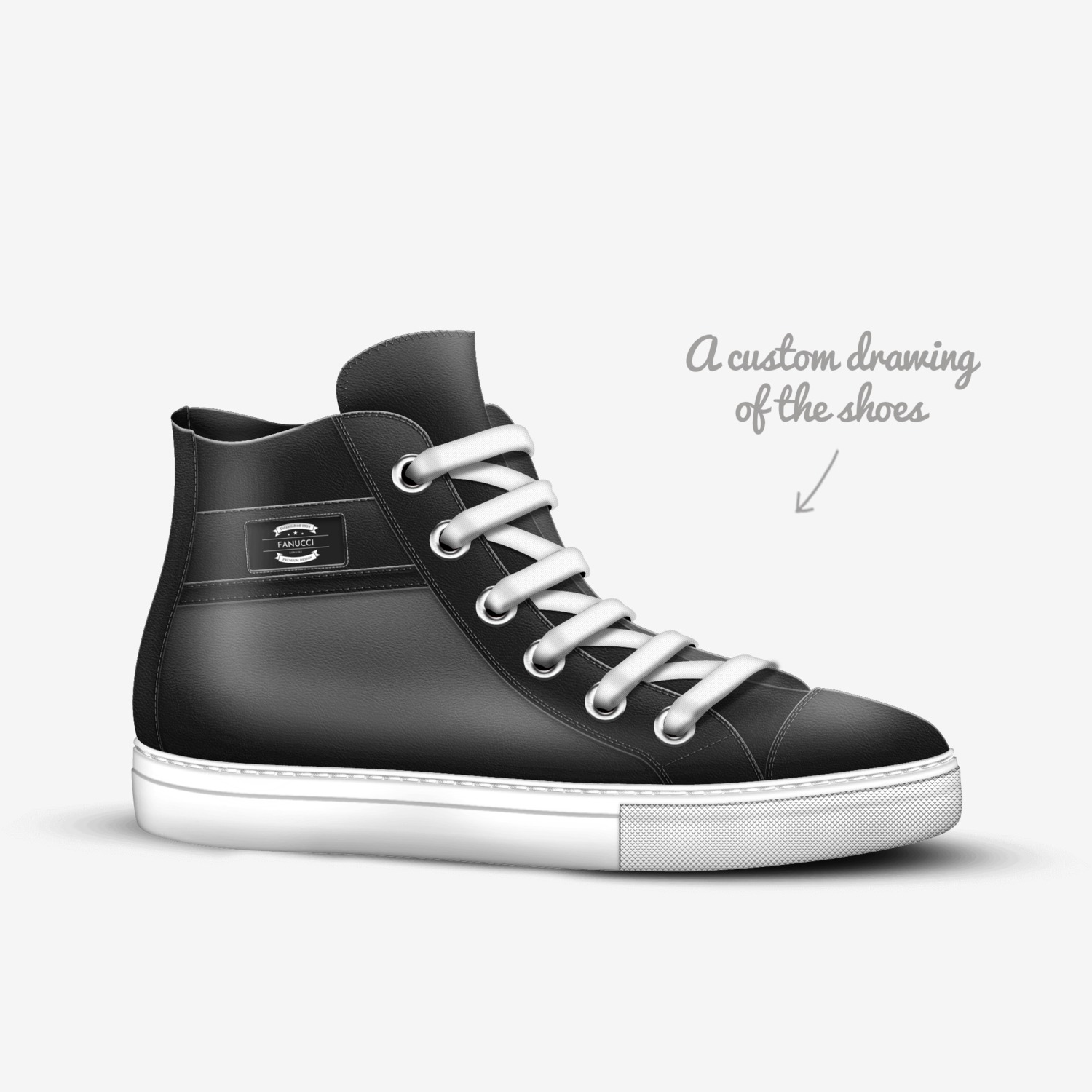 fanucci custom made in Italy shoes by Juelz Fanucci | Sketch view