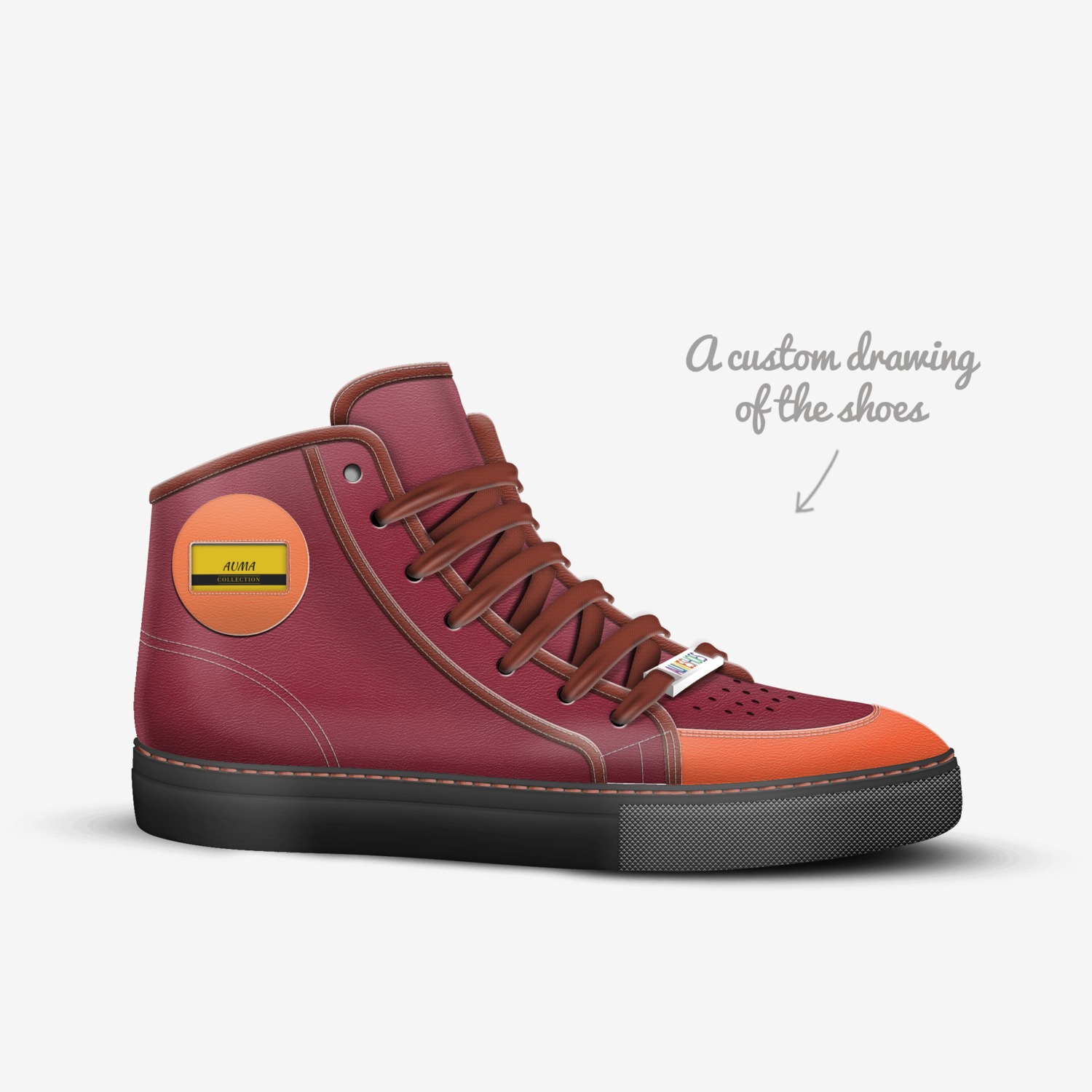 kofi custom made in Italy shoes by Lia | Sketch view