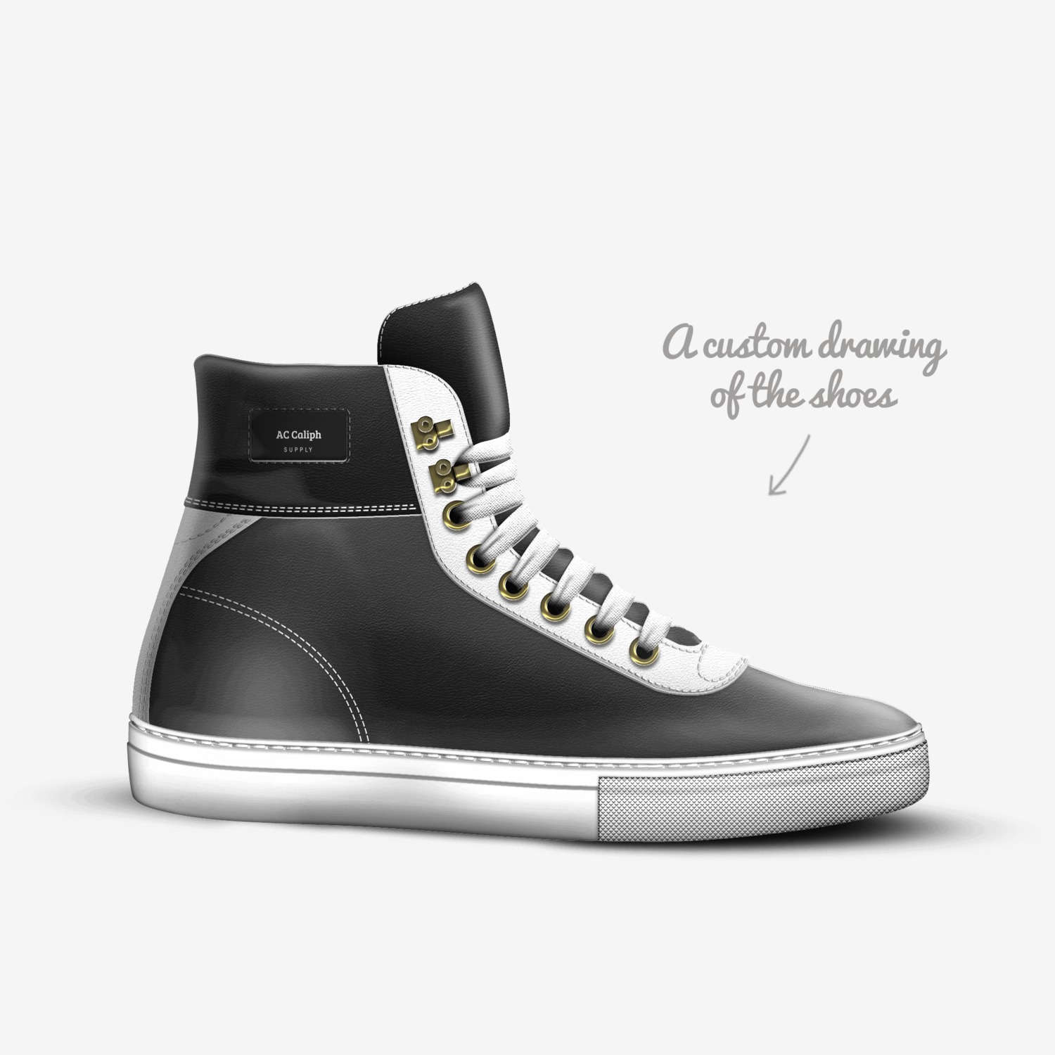 AC Caliph custom made in Italy shoes by Alin Chiparatu | Sketch view