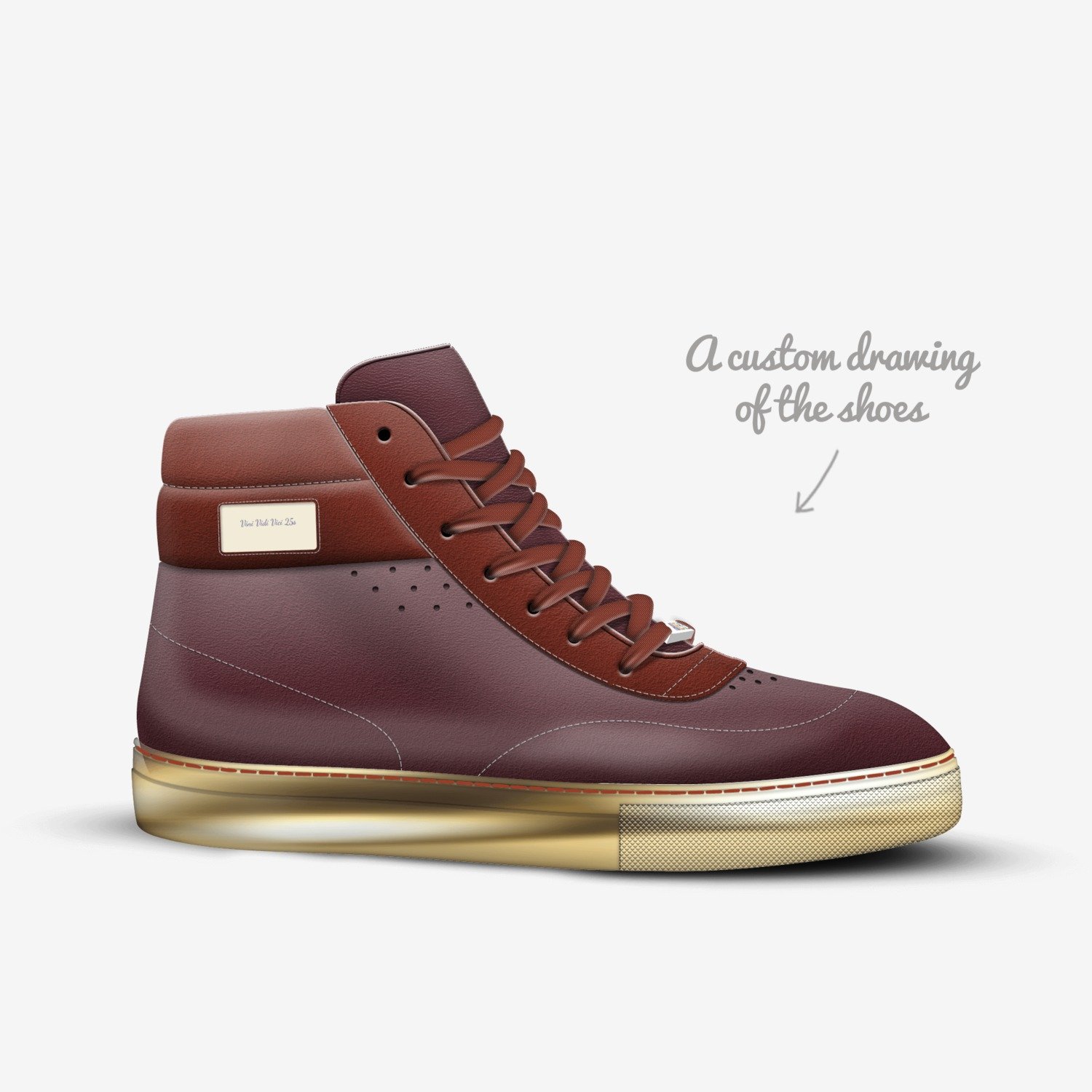Vini Vidi Vici 25s custom made in Italy shoes by Joseph Smith | Sketch view