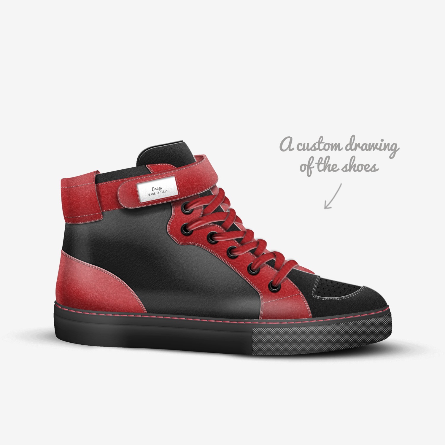 Onazy custom made in Italy shoes by Jose | Sketch view