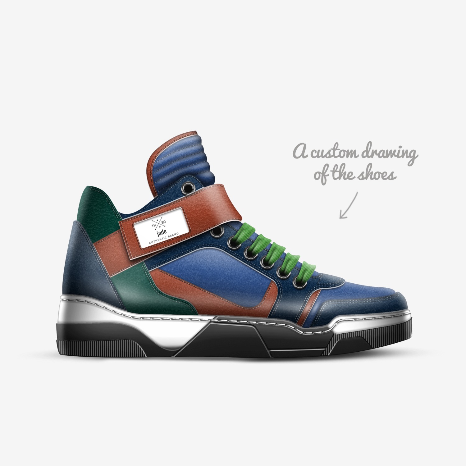 jade custom made in Italy shoes by Matt | Sketch view