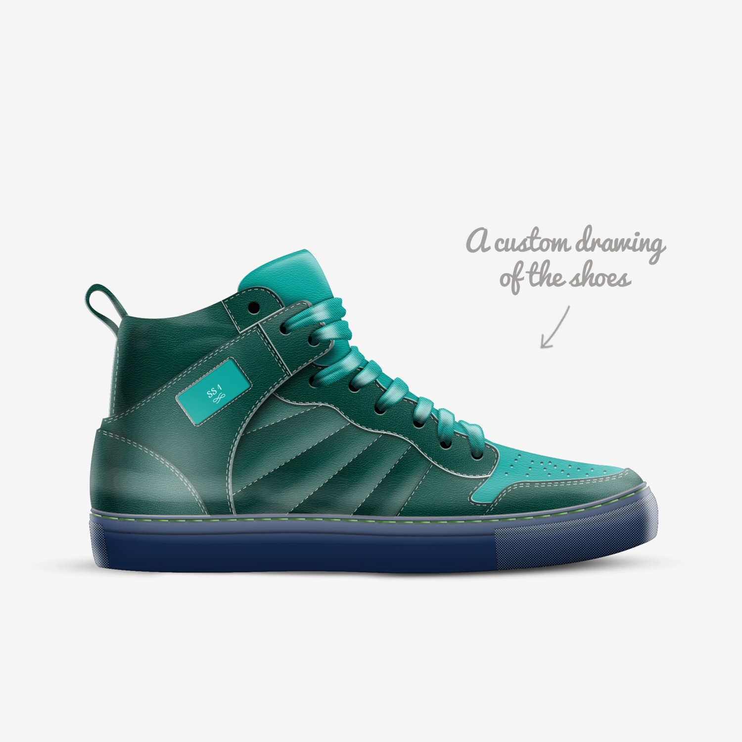 SS 1 custom made in Italy shoes by Jack C | Sketch view