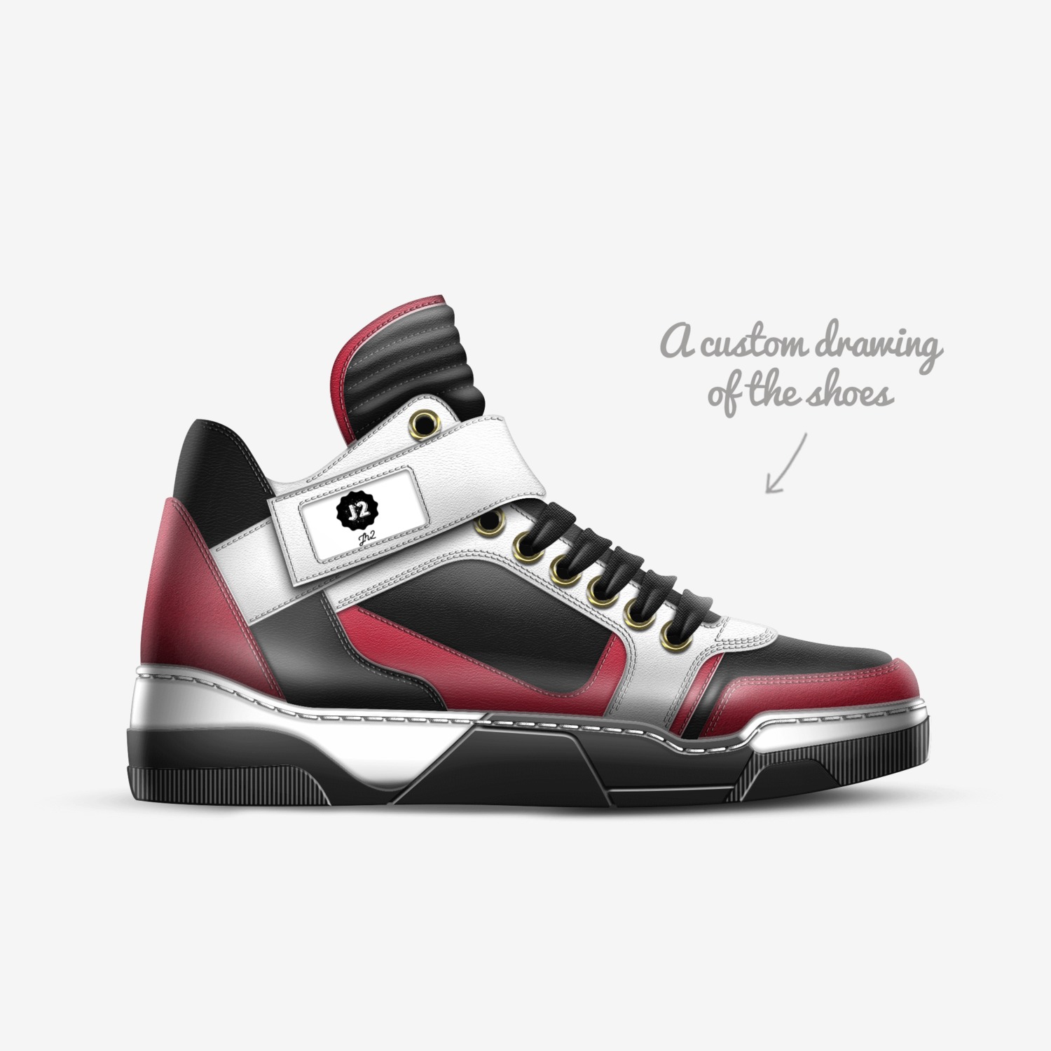 JH2 custom made in Italy shoes by Jermaine Hart | Sketch view
