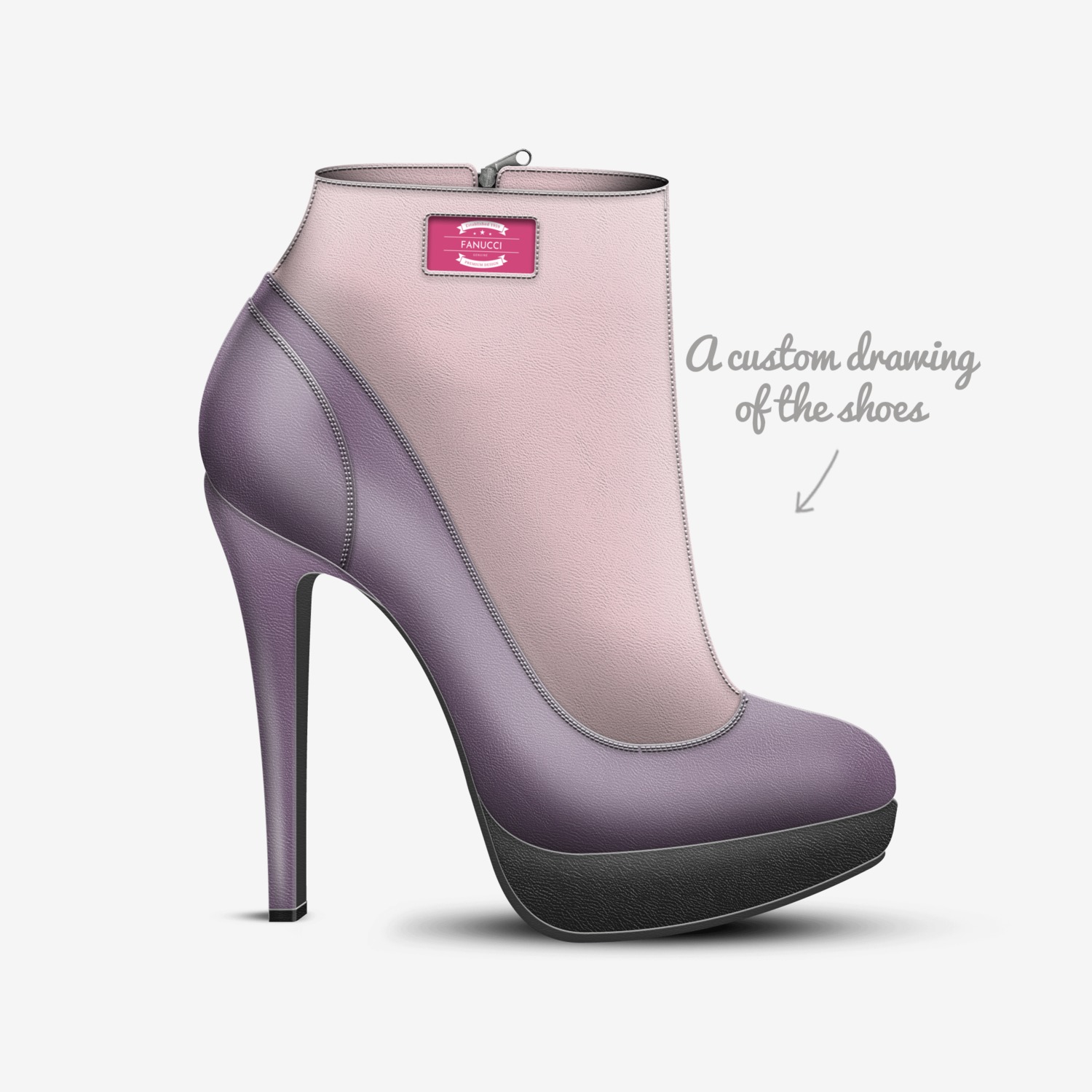 fanucci custom made in Italy shoes by Juelz Fanucci | Sketch view