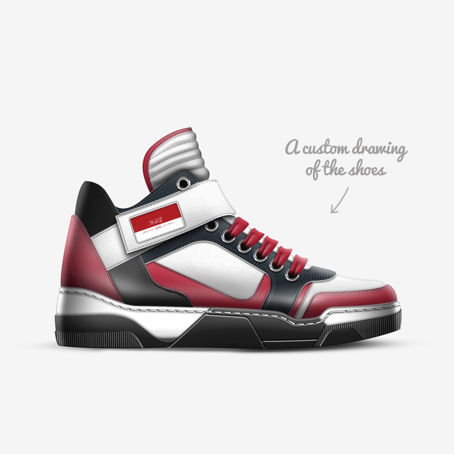 NAZ custom made in Italy shoes by Naz Charles | Sketch view