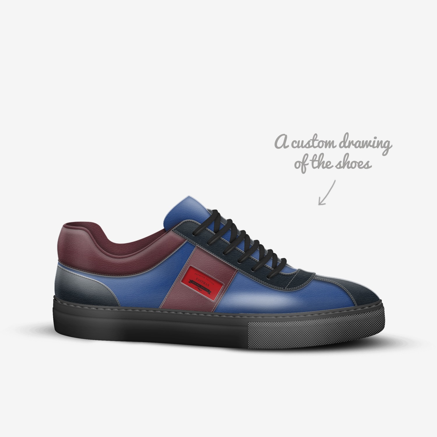 eastman custom made in Italy shoes by Steven Eastman | Sketch view