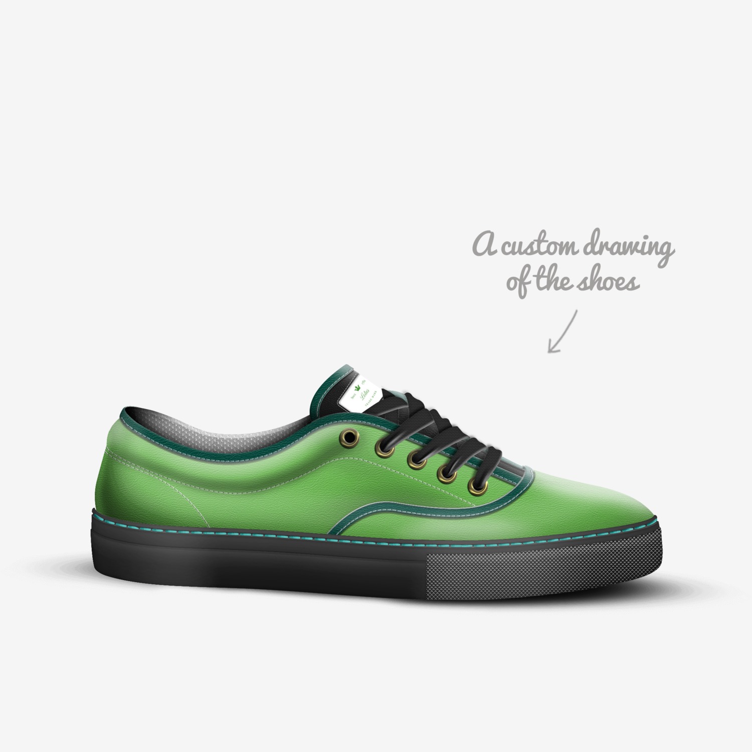 Lotus custom made in Italy shoes by Retr0 Defalt | Sketch view