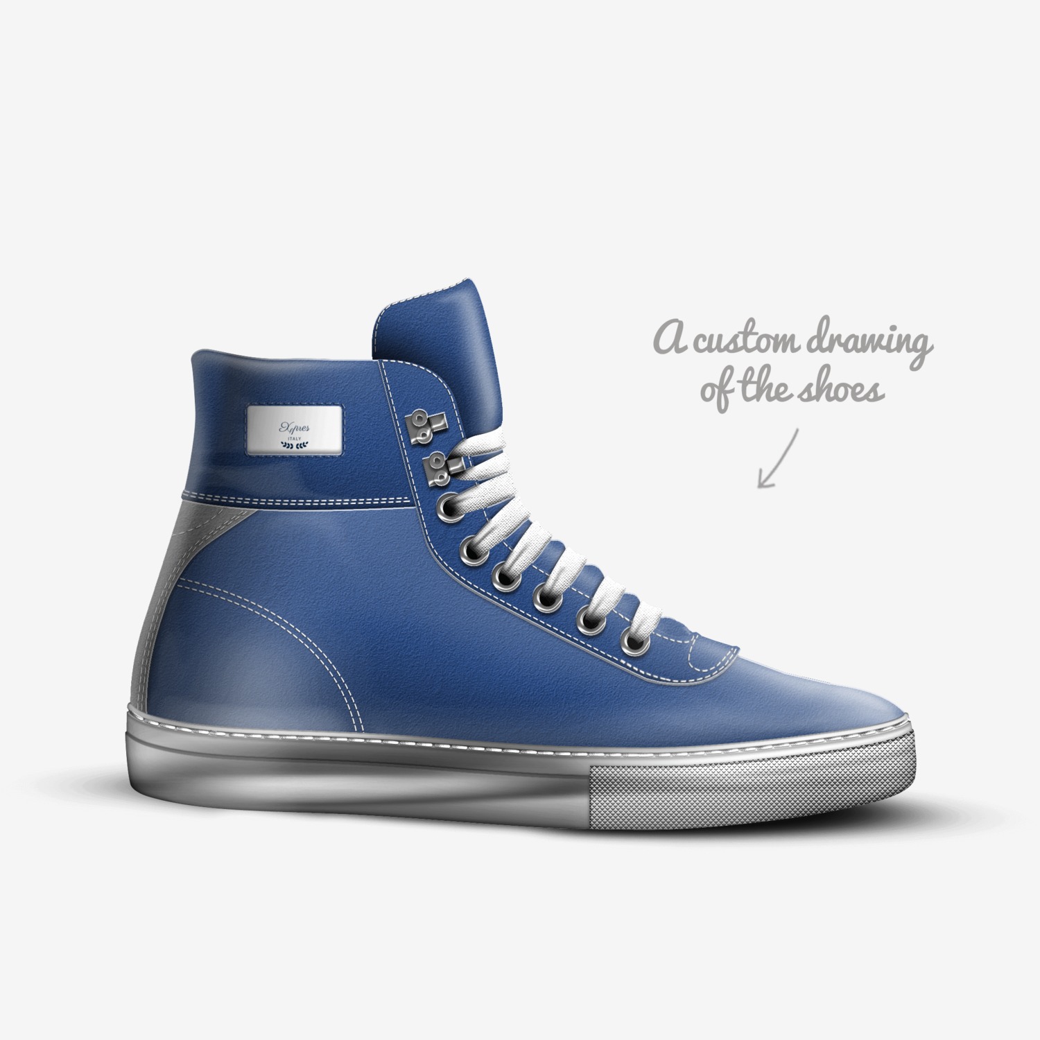 Xpres custom made in Italy shoes by Michael Stover | Sketch view