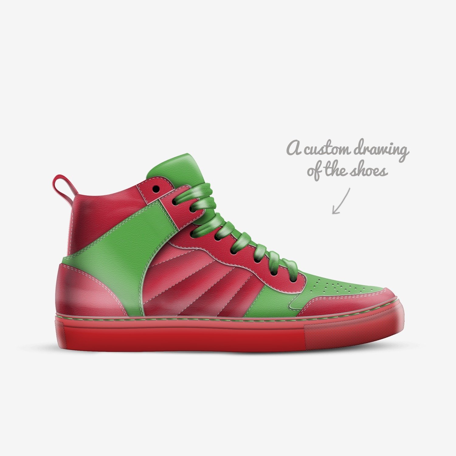 Wyte chocolate custom made in Italy shoes by Brandon Durham | Sketch view