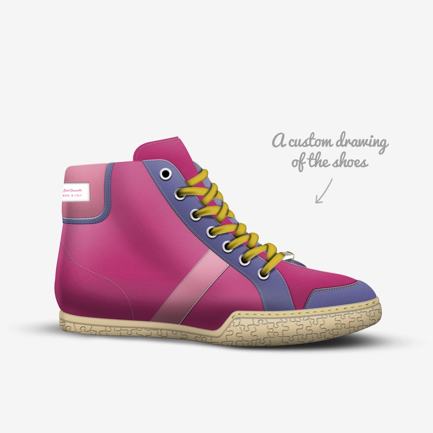 Lord Vanwells custom made in Italy shoes by Shae vanwells | Sketch view