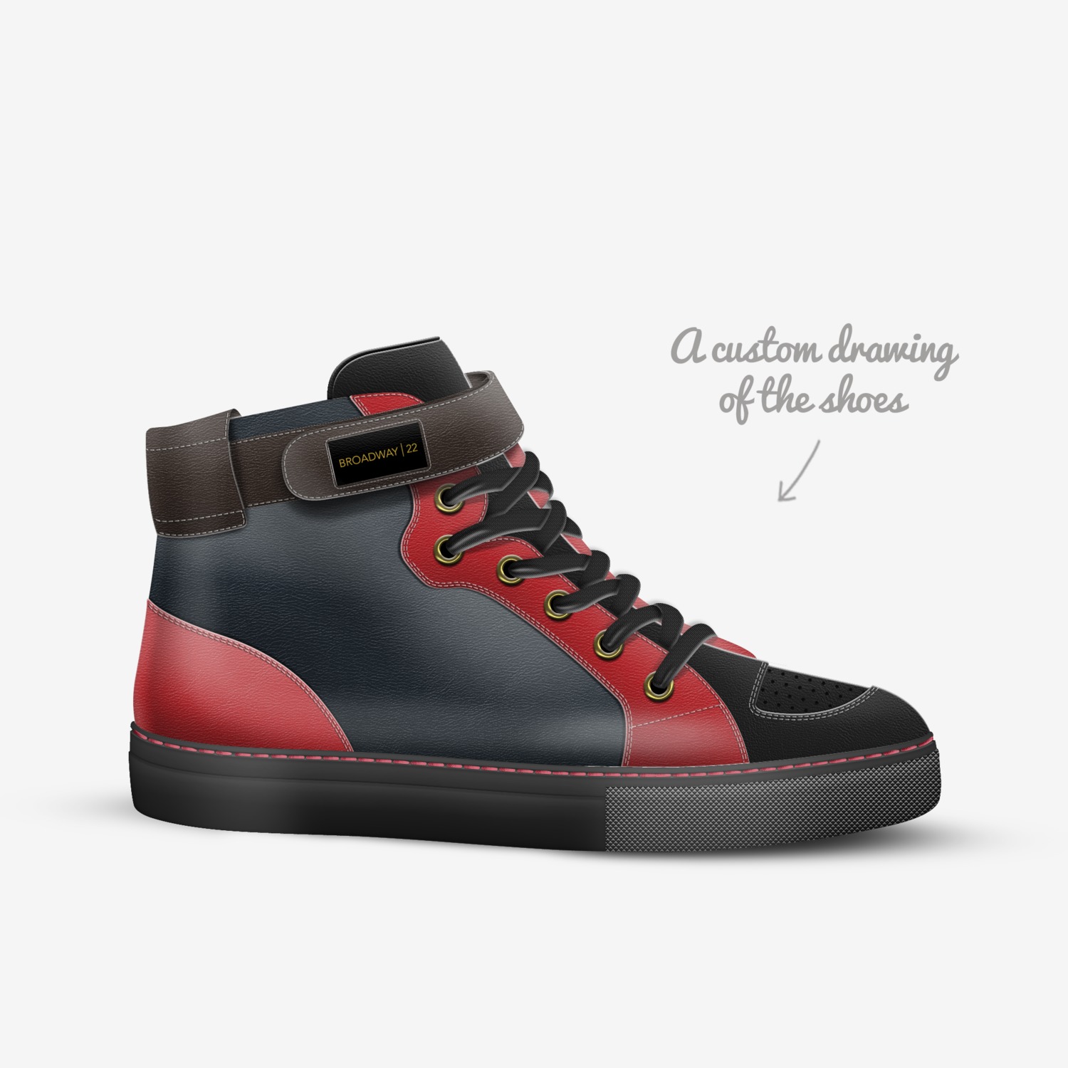 Broadway | 22 custom made in Italy shoes by Kortnee Simmons | Sketch view