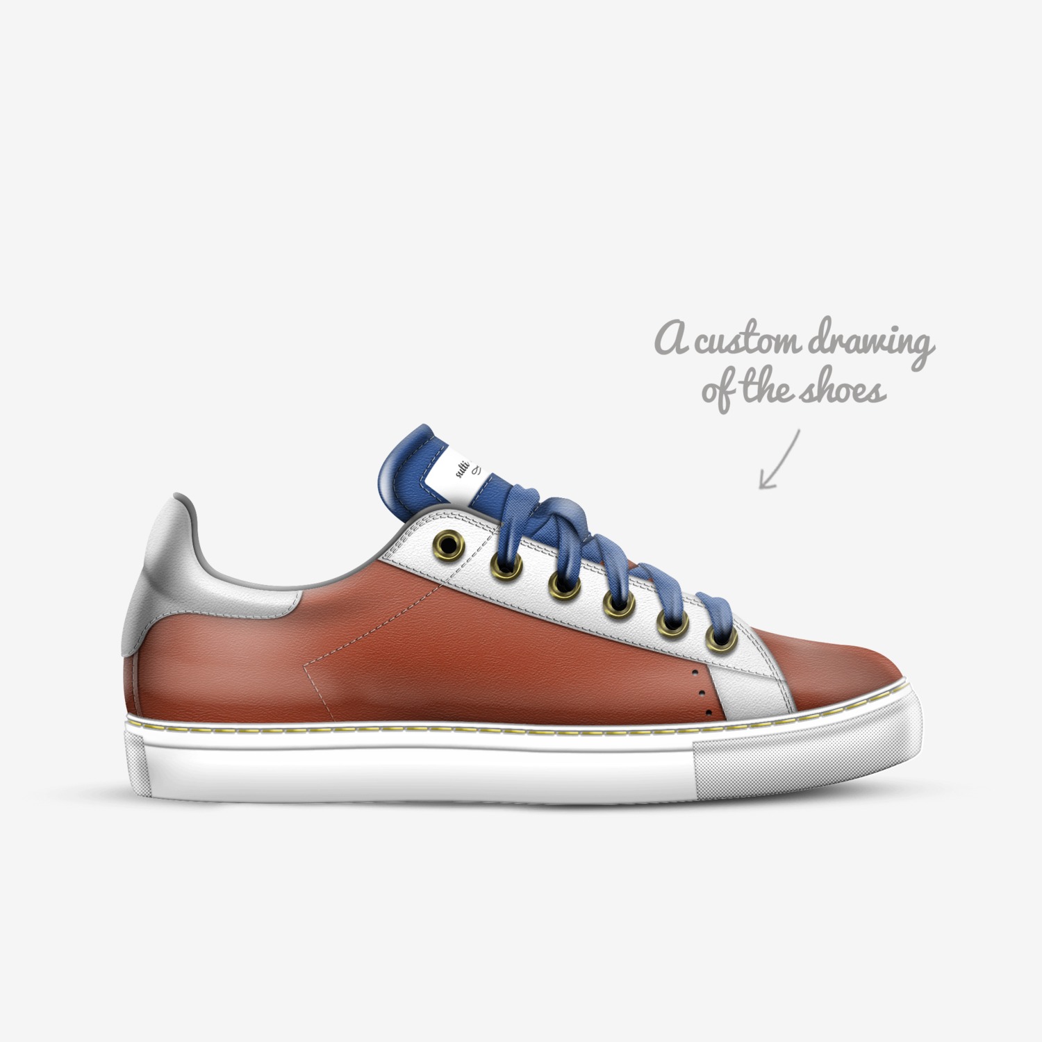 sulti kicks custom made in Italy shoes by Sultan Alshehri | Sketch view