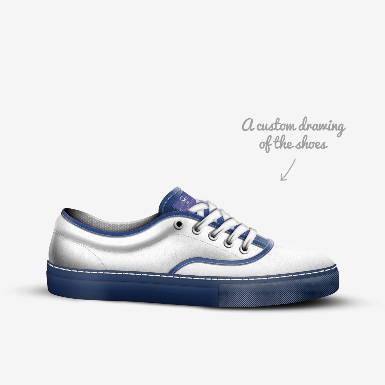 1UP custom made in Italy shoes by Ahindam Cambridge | Sketch view