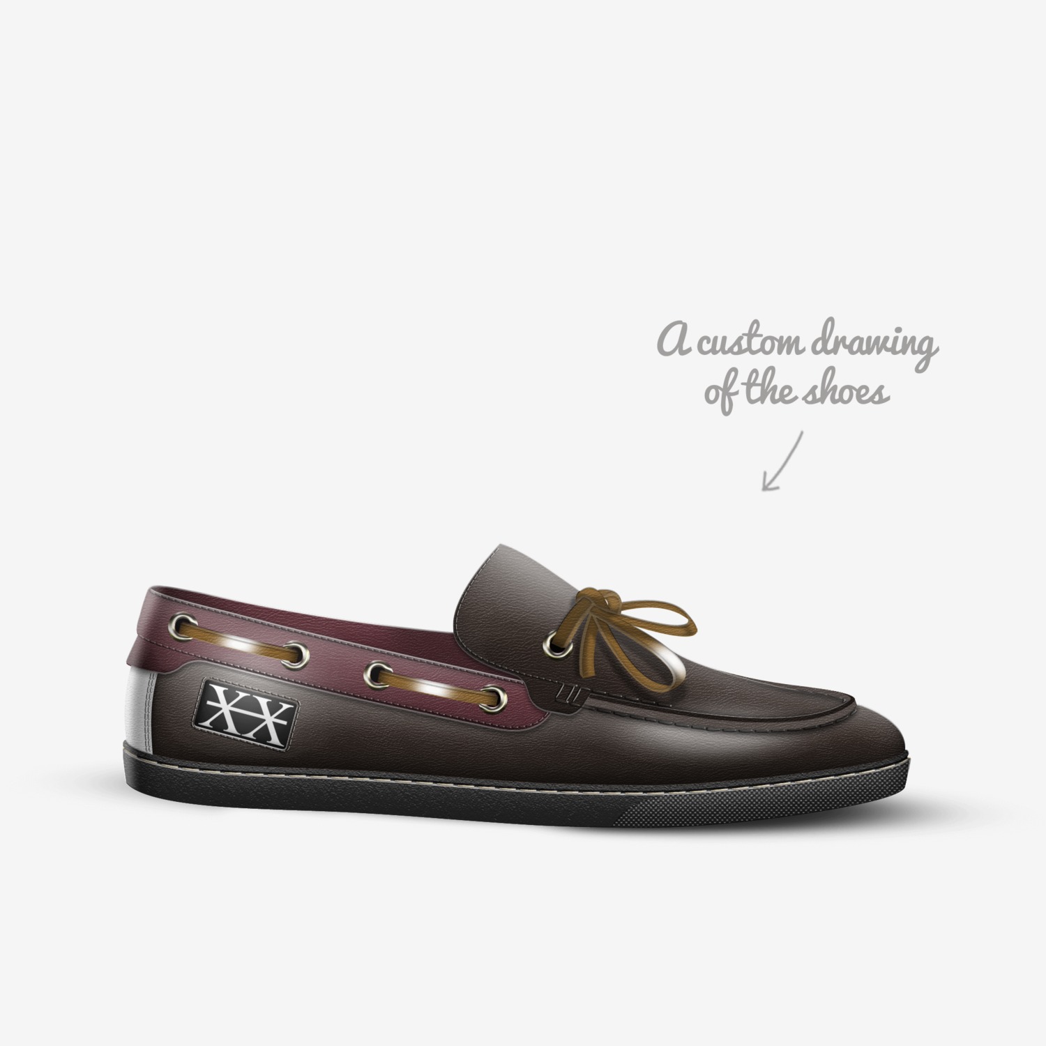 Endless custom made in Italy shoes by Brandon | Sketch view