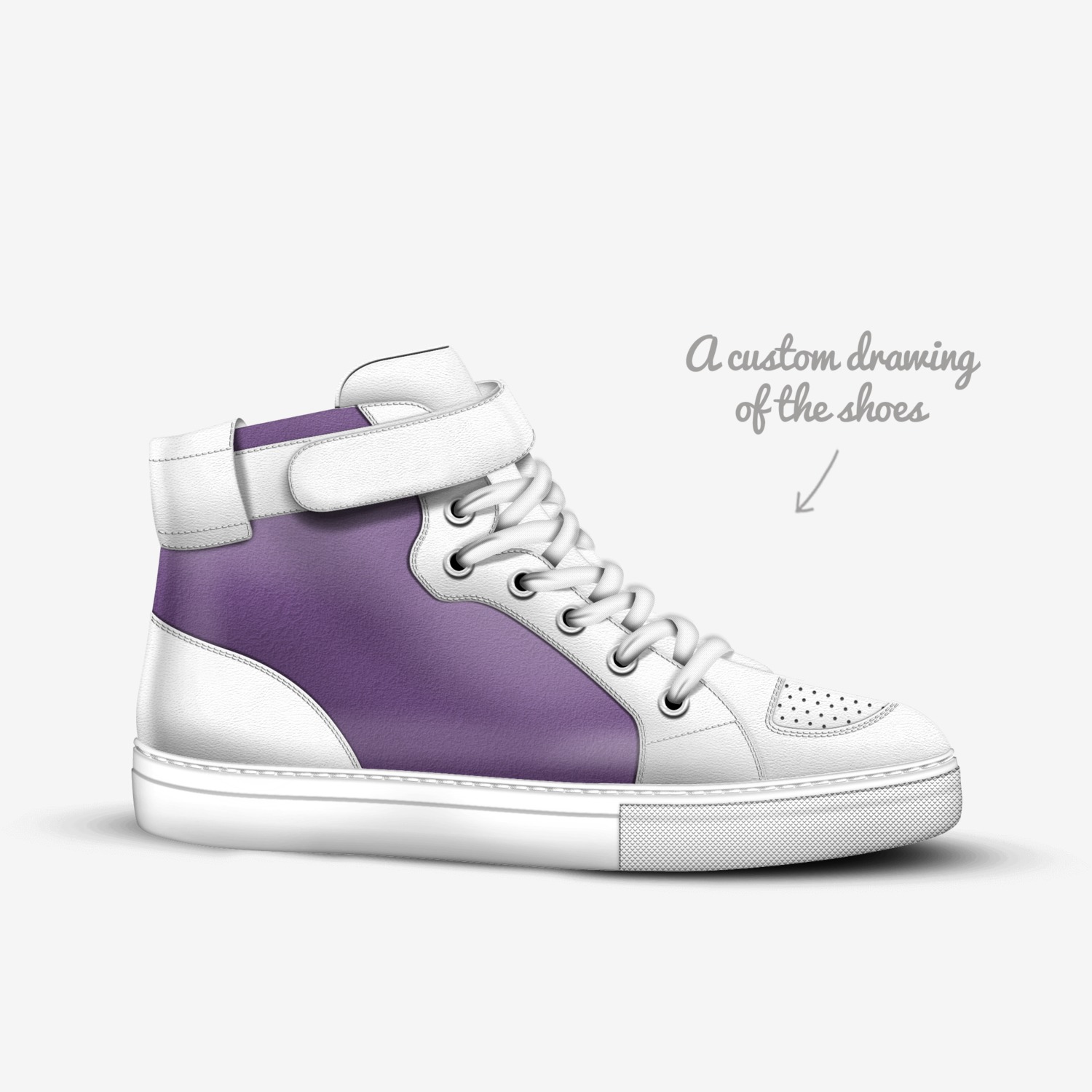 m,m,,m, custom made in Italy shoes by Michela Luna Parkle | Sketch view