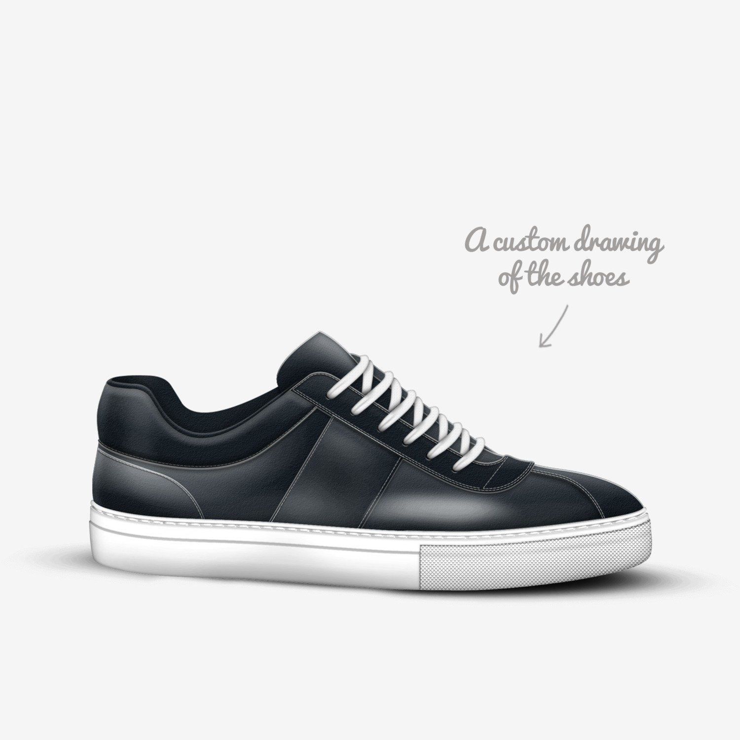 kiks custom made in Italy shoes by Nicholas Love | Sketch view