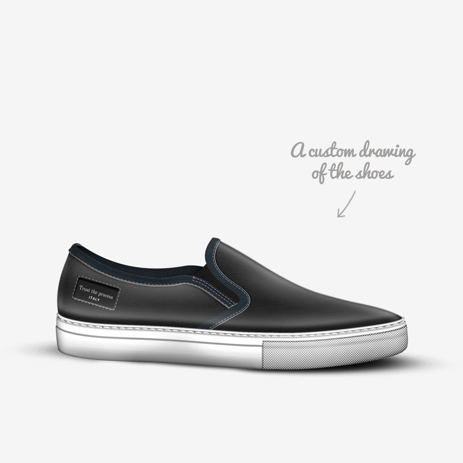 NJCL custom made in Italy shoes by Nicholas Love | Sketch view