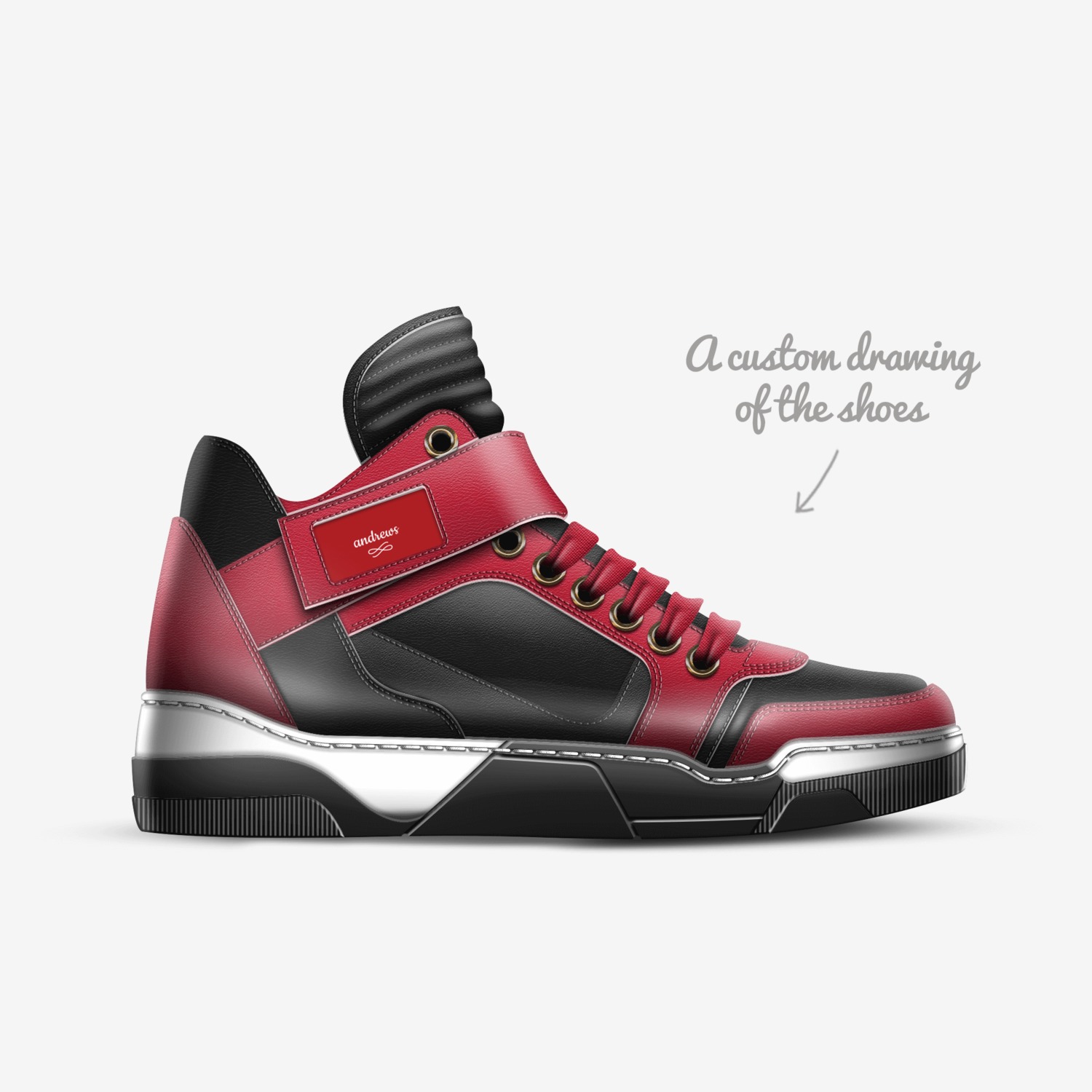 andrews custom made in Italy shoes by Daylin Goree | Sketch view