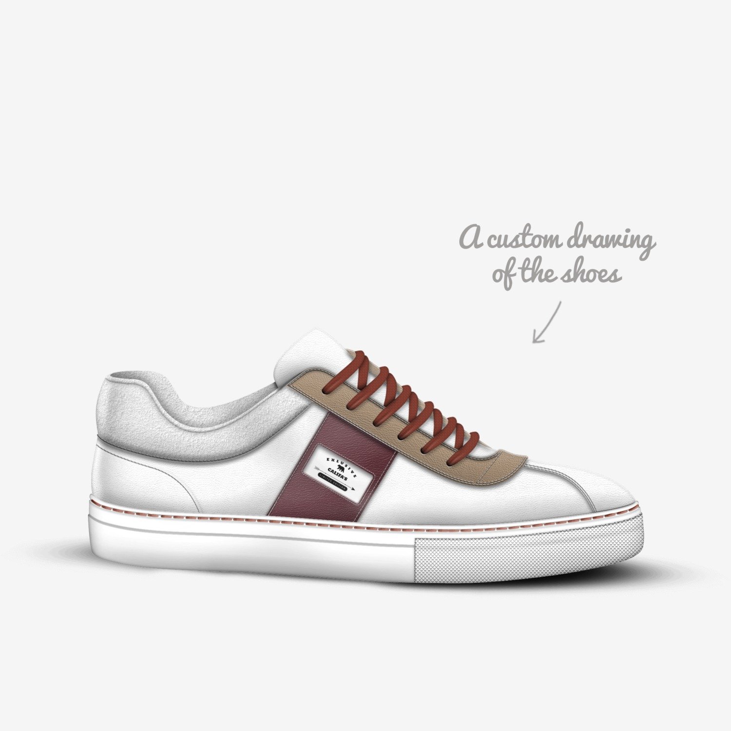 califa's custom made in Italy shoes by Andrea | Sketch view