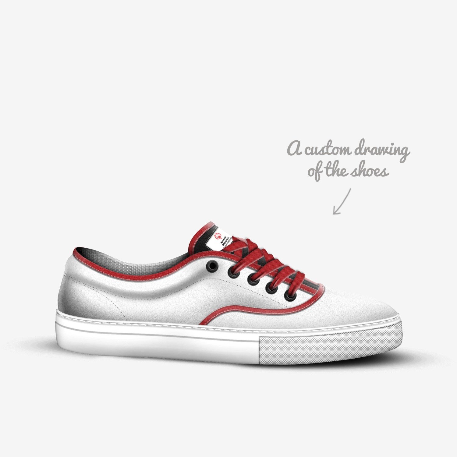 Special Olympics custom made in Italy shoes by Chris Johnson | Sketch view