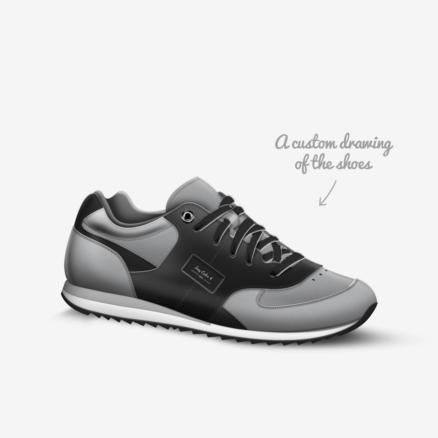Joey Calor 4 custom made in Italy shoes by Joseph Smith | Sketch view