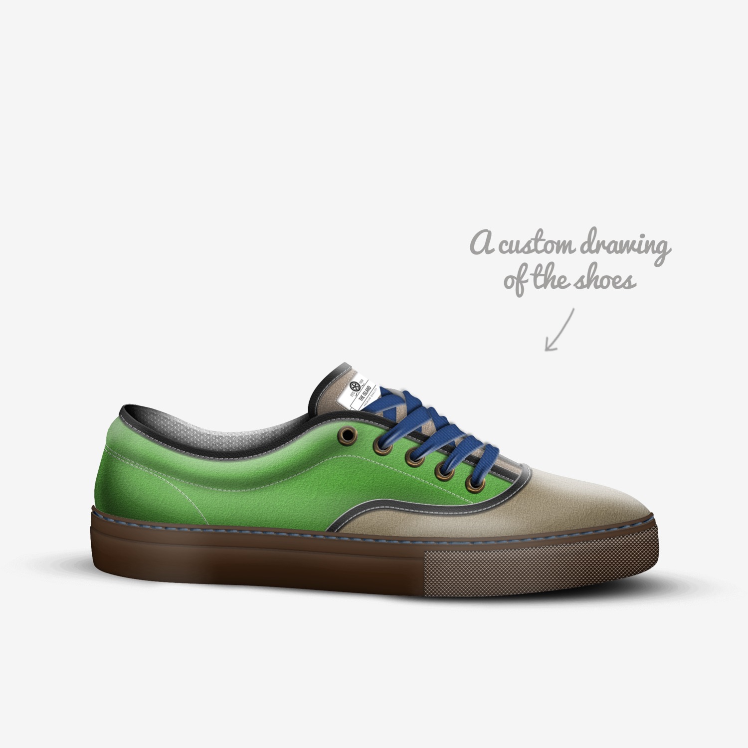 Gang Gang custom made in Italy shoes by Griff | Sketch view
