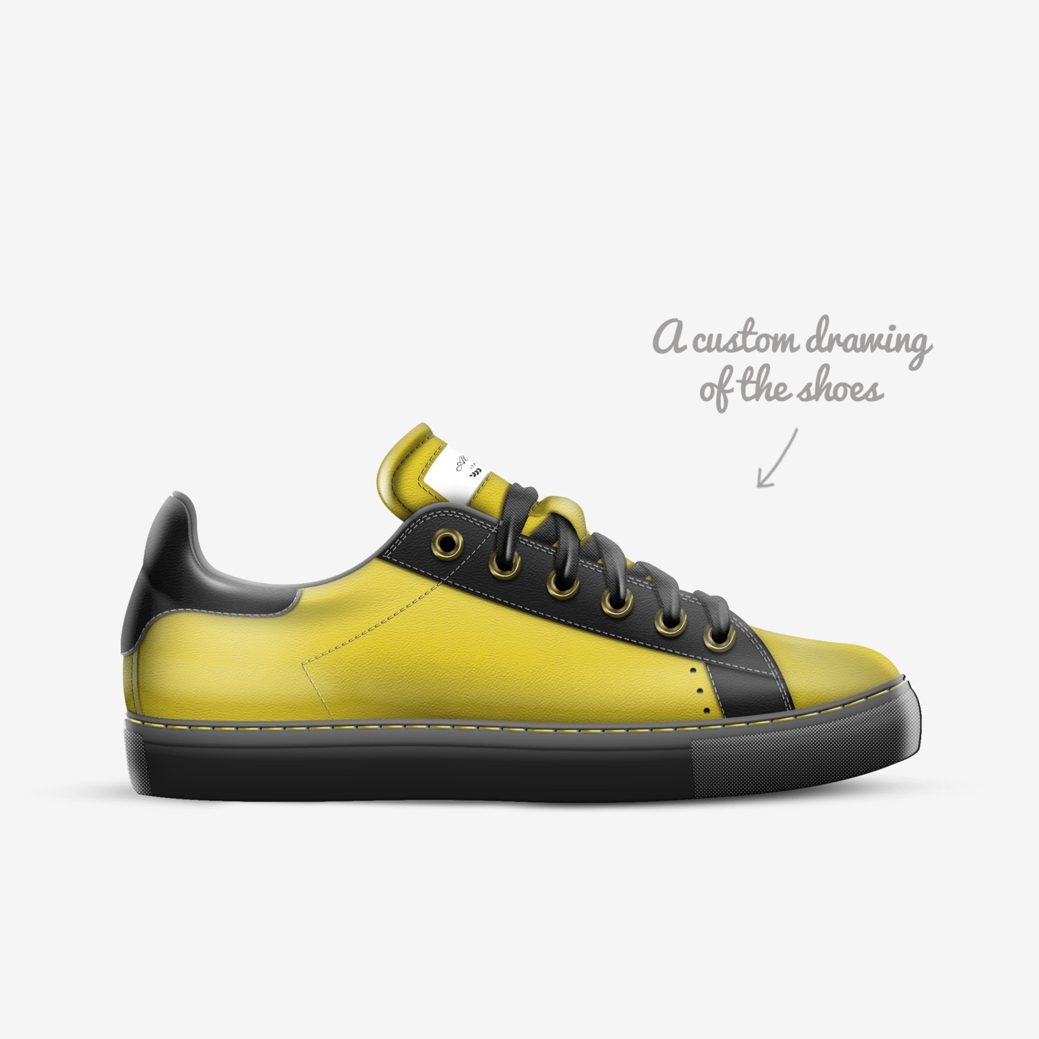 Atmos custom made in Italy shoes by Jeff | Sketch view