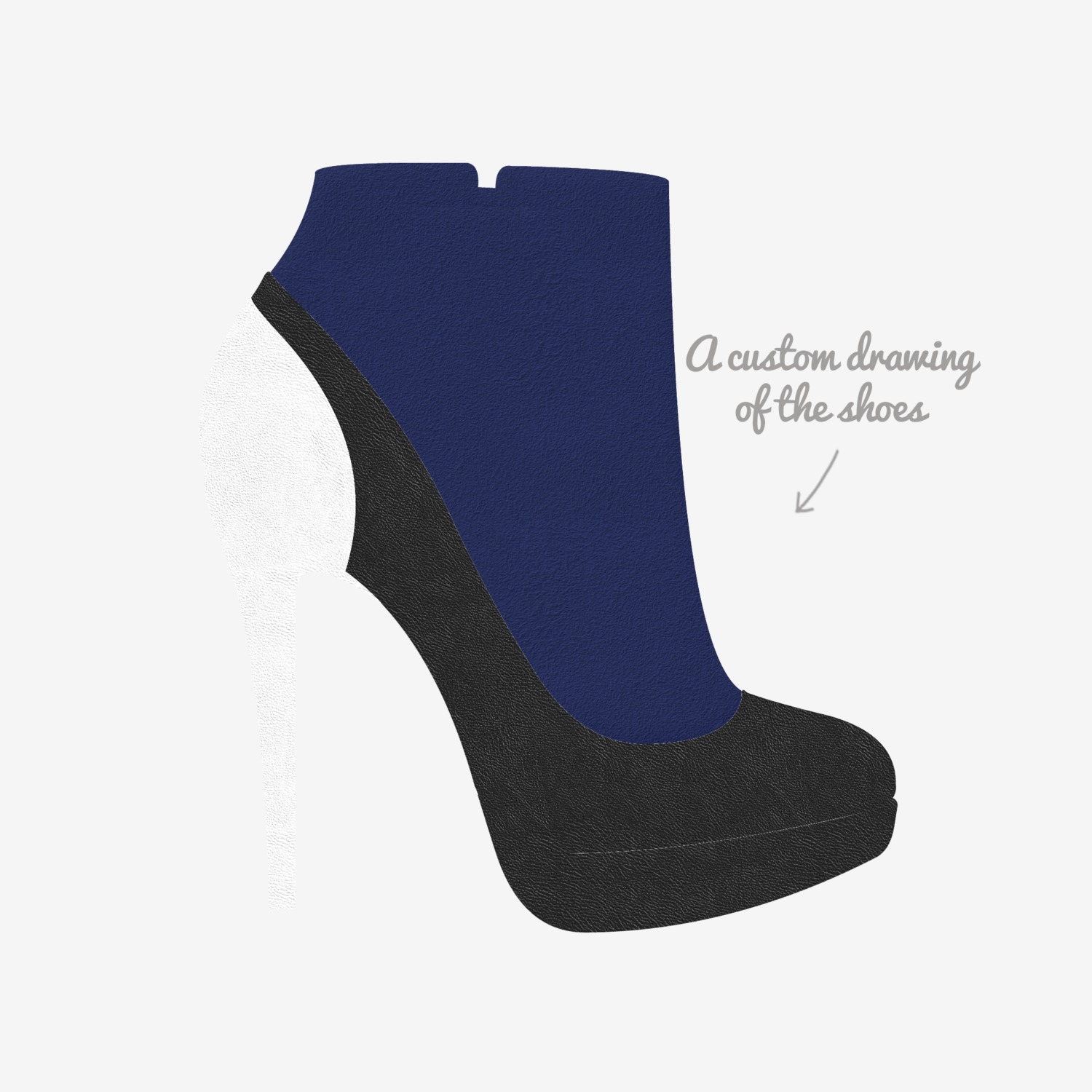 T.Bells custom made in Italy shoes by Tanika St. Marthe | Sketch view