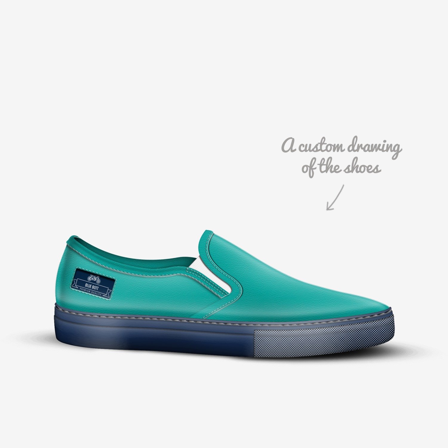 Milkshake custom made in Italy shoes by Nakeesha Debose | Sketch view