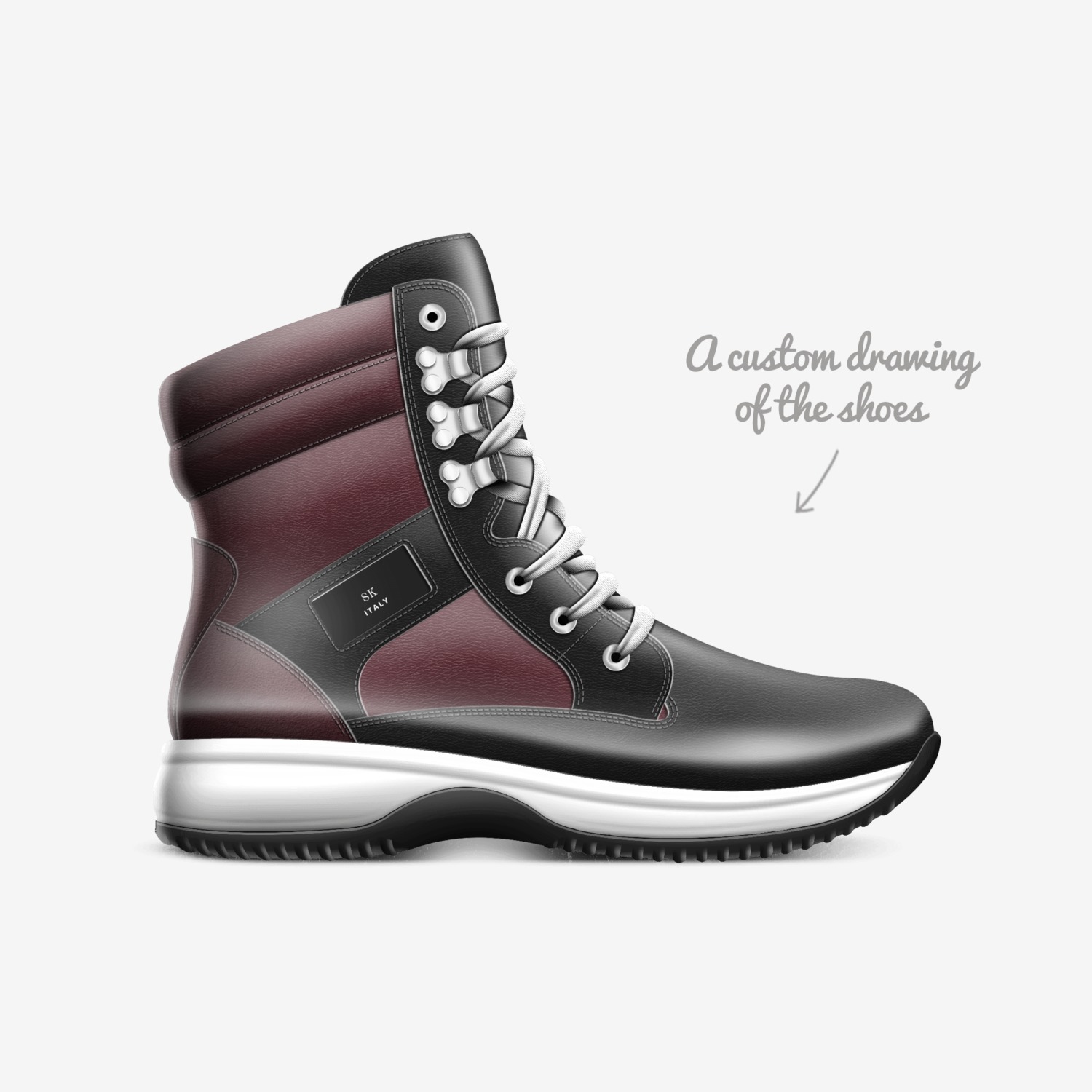 SK custom made in Italy shoes by Christopher Kellogg | Sketch view