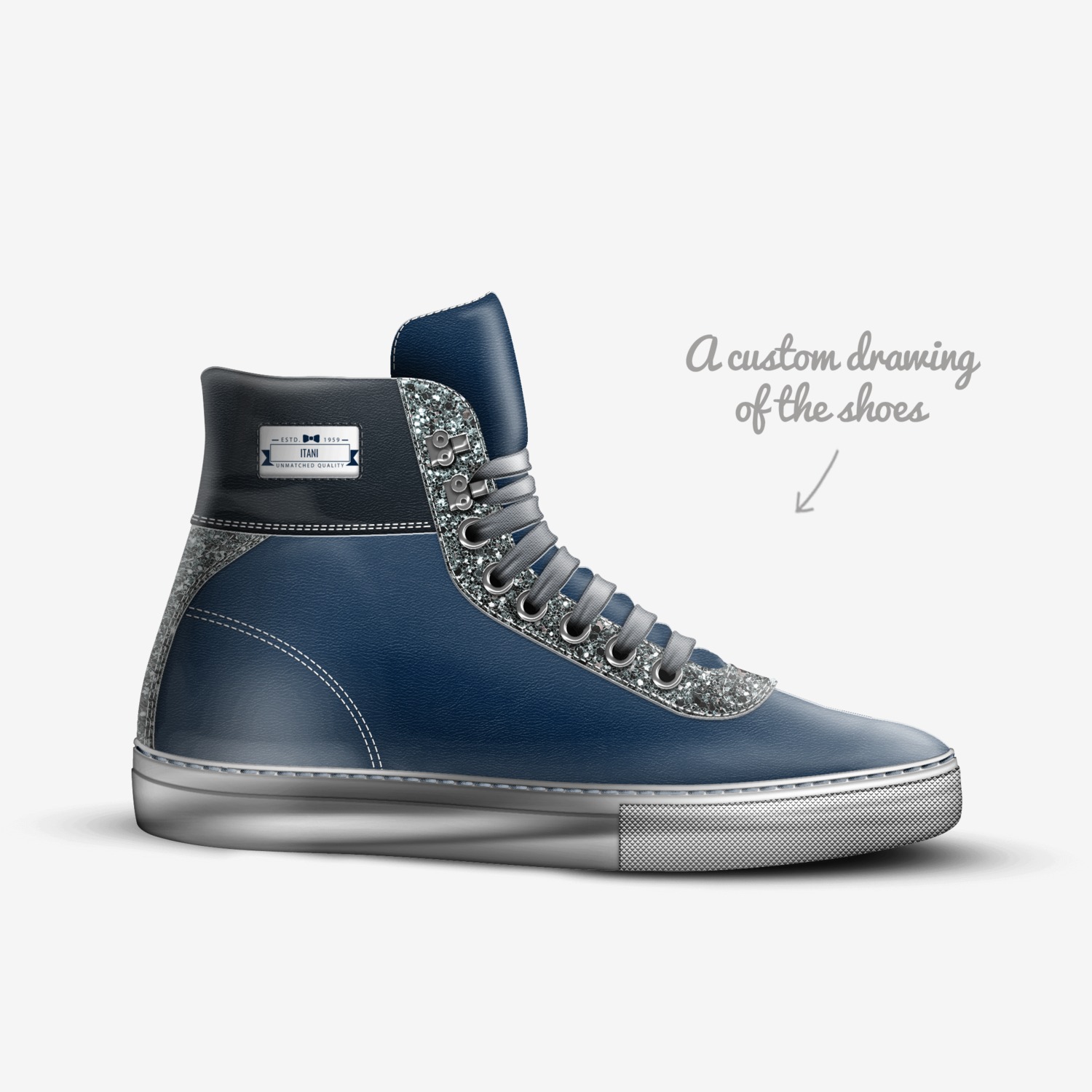 ITANI custom made in Italy shoes by Amanda J. Itani | Sketch view