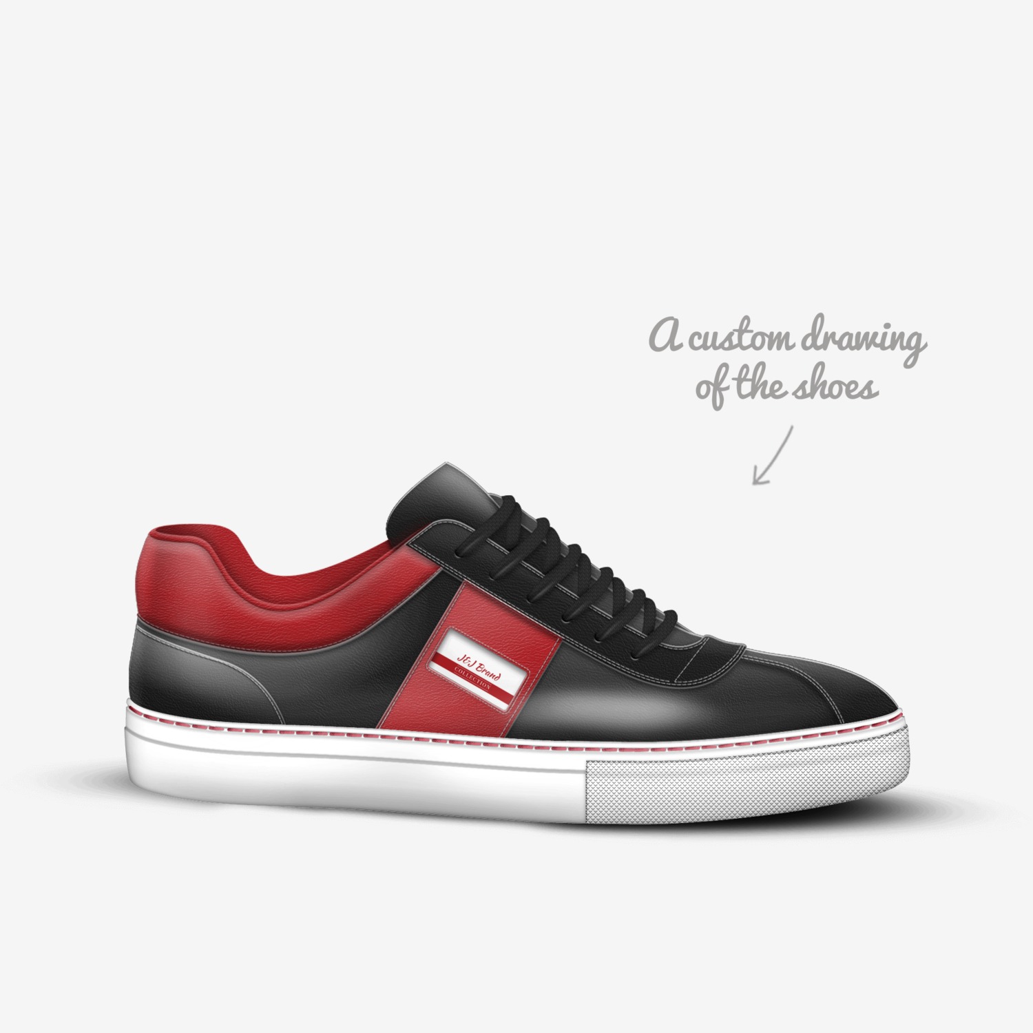 J&J Brand custom made in Italy shoes by Jamier Marcellus Johnson | Sketch view