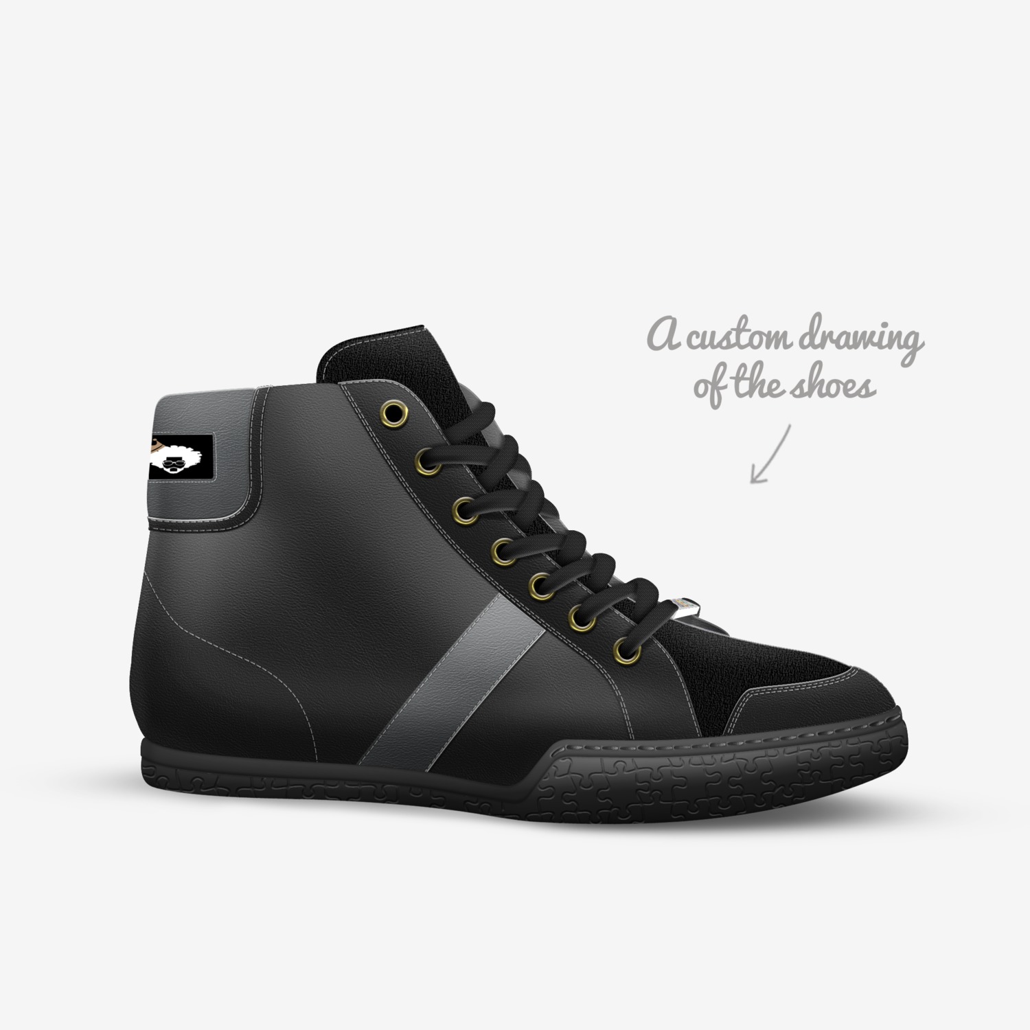 FreshPair custom made in Italy shoes by Mannie Fresh | Sketch view