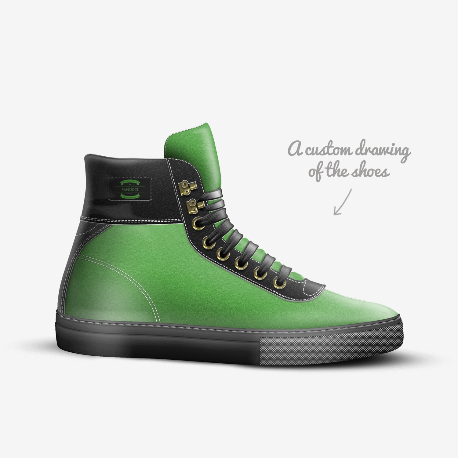 fanucci custom made in Italy shoes by Juelz Fanucci | Sketch view