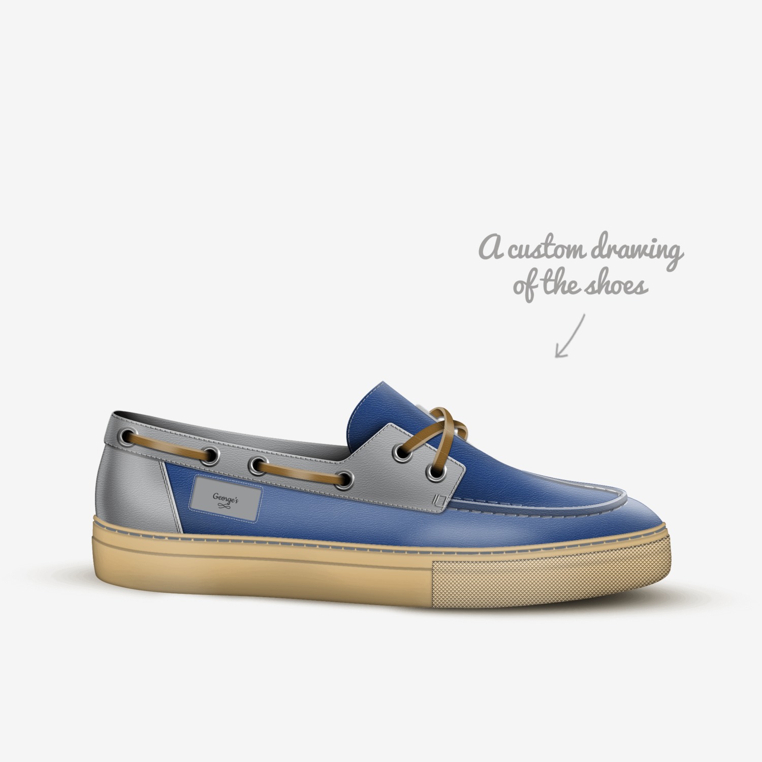 George’s custom made in Italy shoes by Jordan Berry | Sketch view