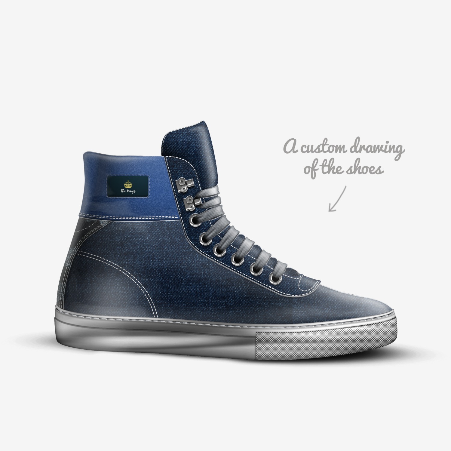 The Kings custom made in Italy shoes by Jacob Mayron King | Sketch view