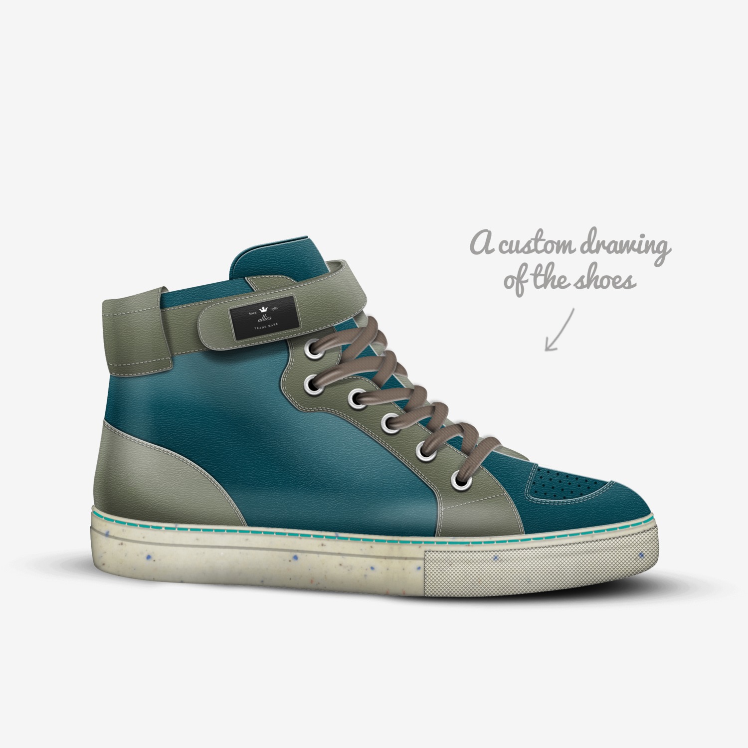 allies custom made in Italy shoes by David Smith | Sketch view