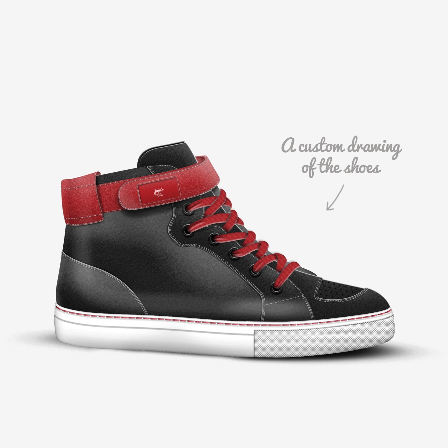 Juju's custom made in Italy shoes by Jahlisa Rawles | Sketch view
