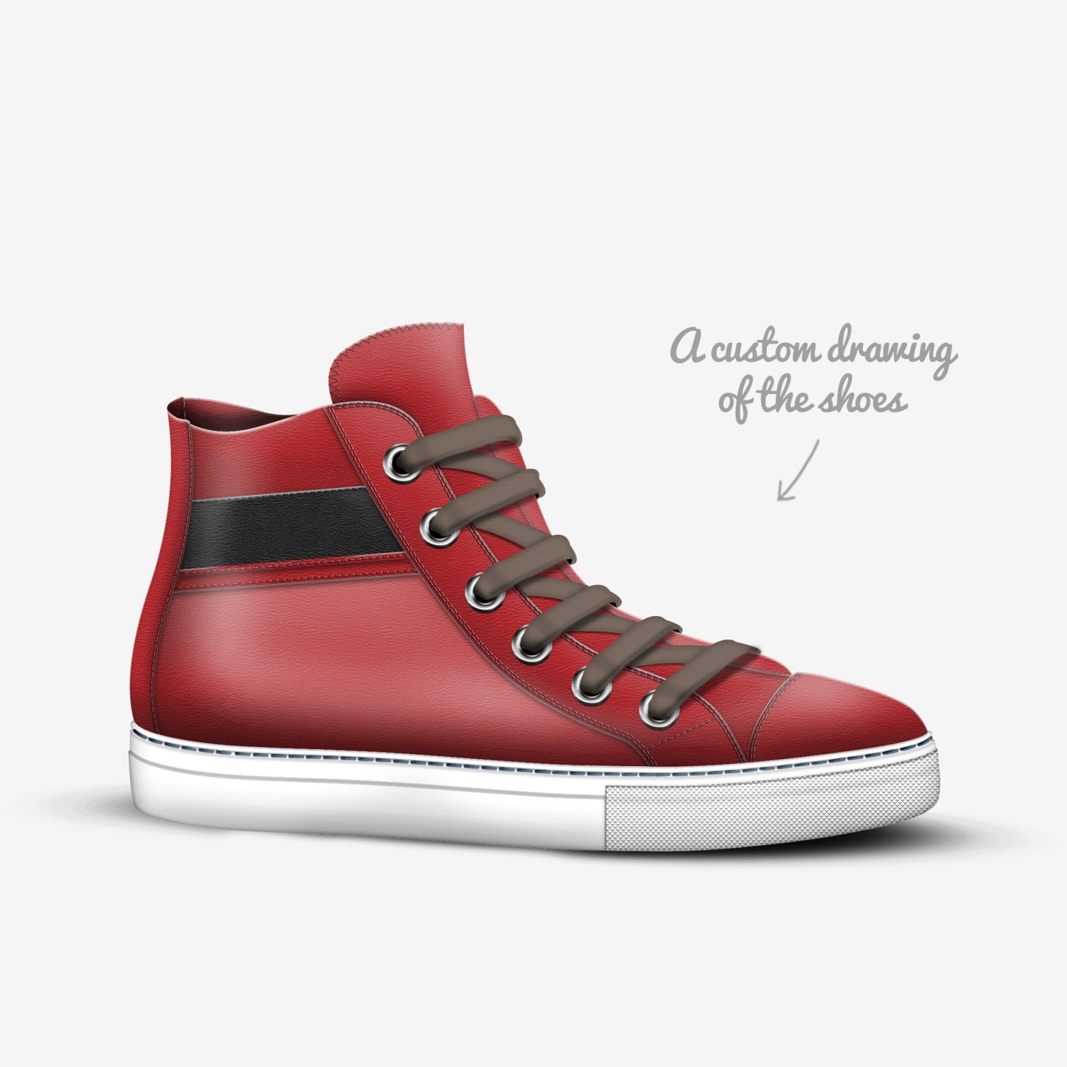 acorns custom made in Italy shoes by Solomon Pollard | Sketch view