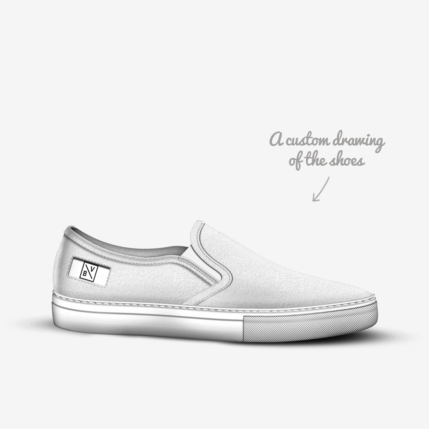 BV Test custom made in Italy shoes by Brandon Viani | Sketch view