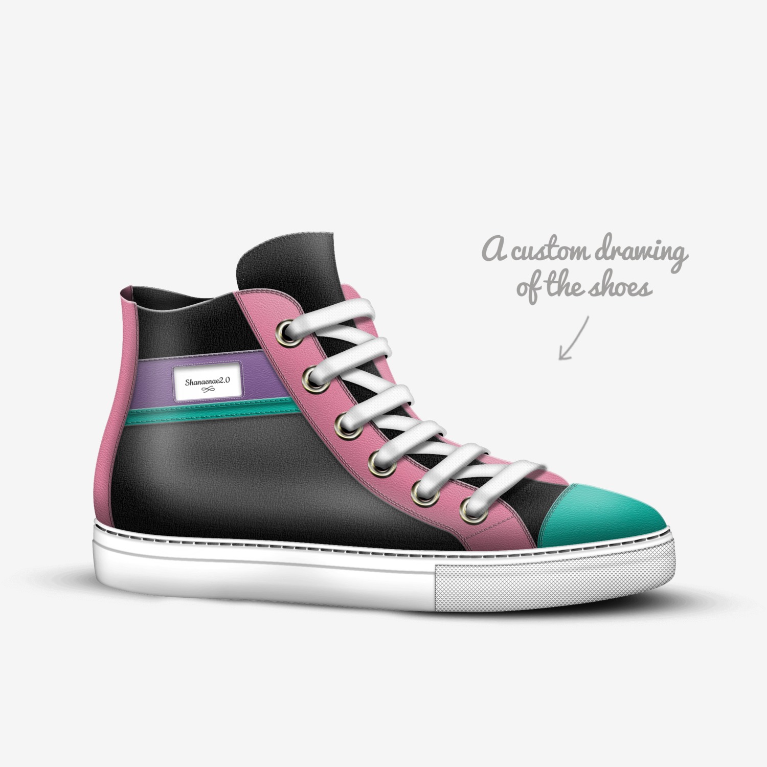 Shanaenae2.0 custom made in Italy shoes by Shanaenae Weave | Sketch view
