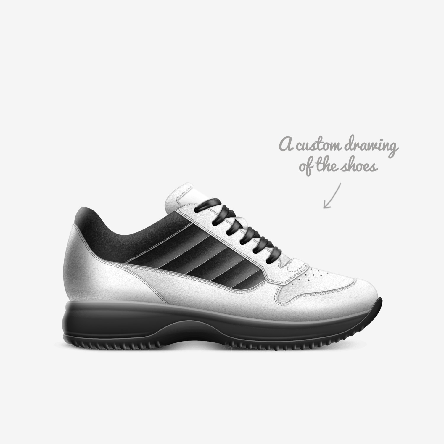 ETU custom made in Italy shoes by Toast God | Sketch view