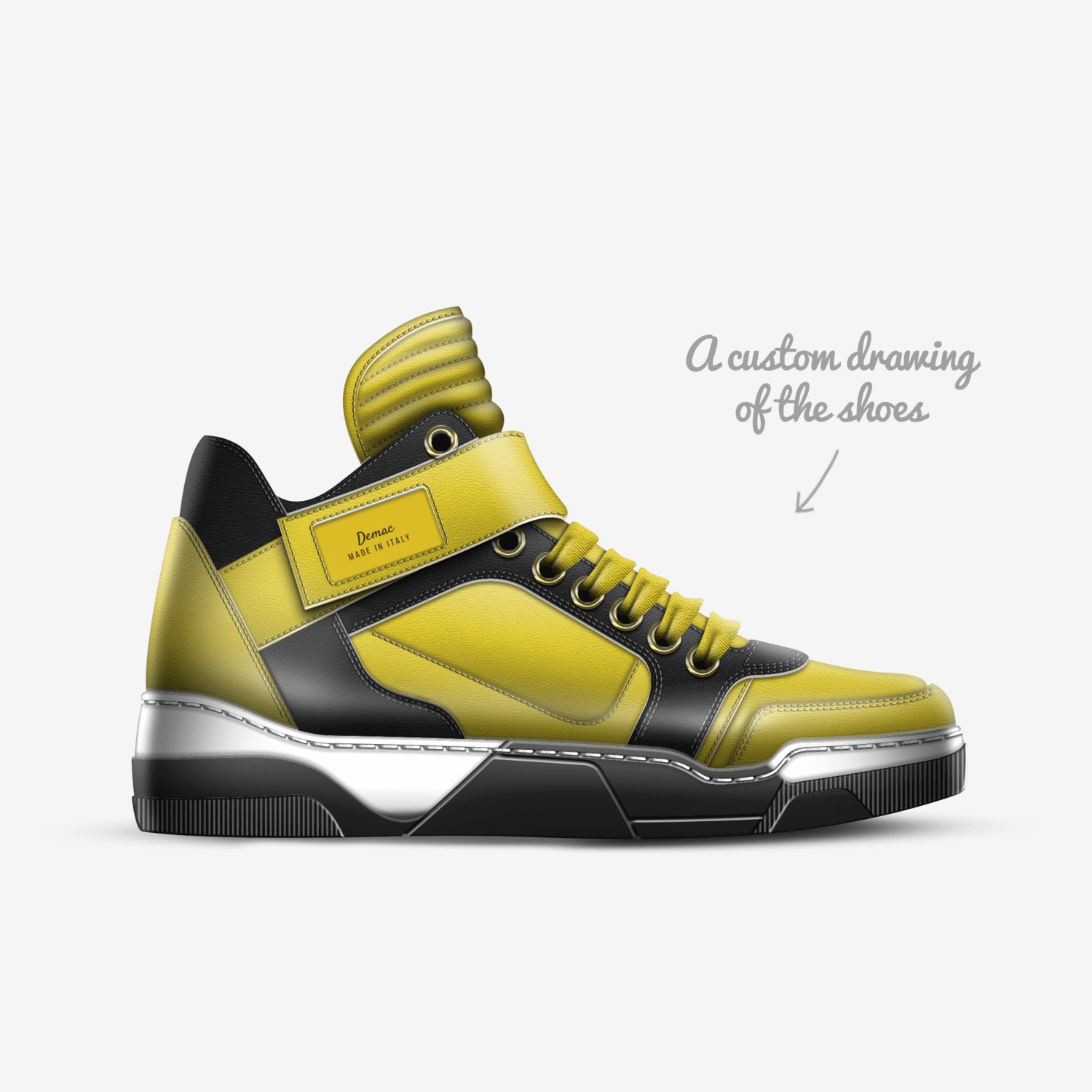 Demac custom made in Italy shoes by Demarcus Mccullough | Sketch view