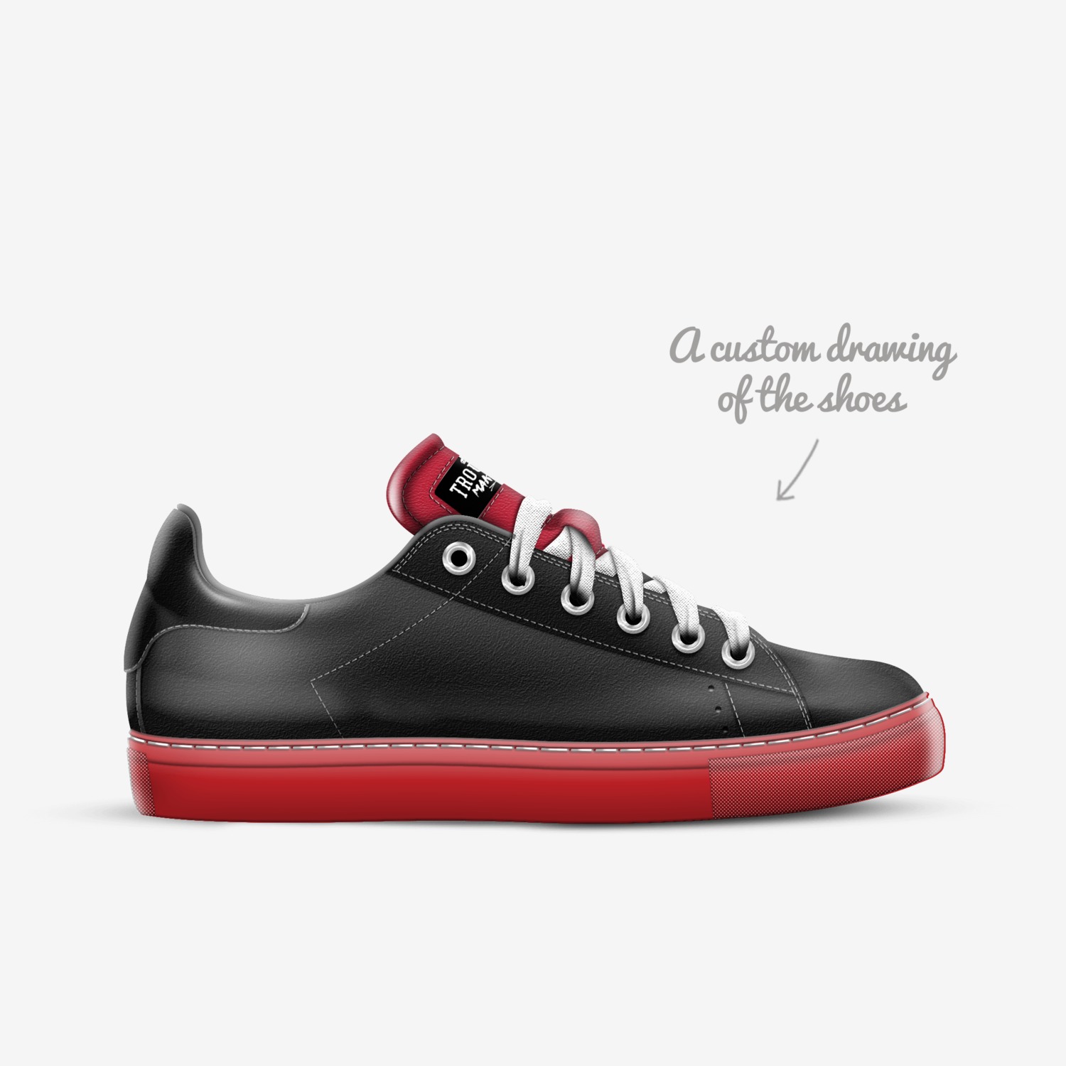 Trouble Makers custom made in Italy shoes by Tma | Sketch view